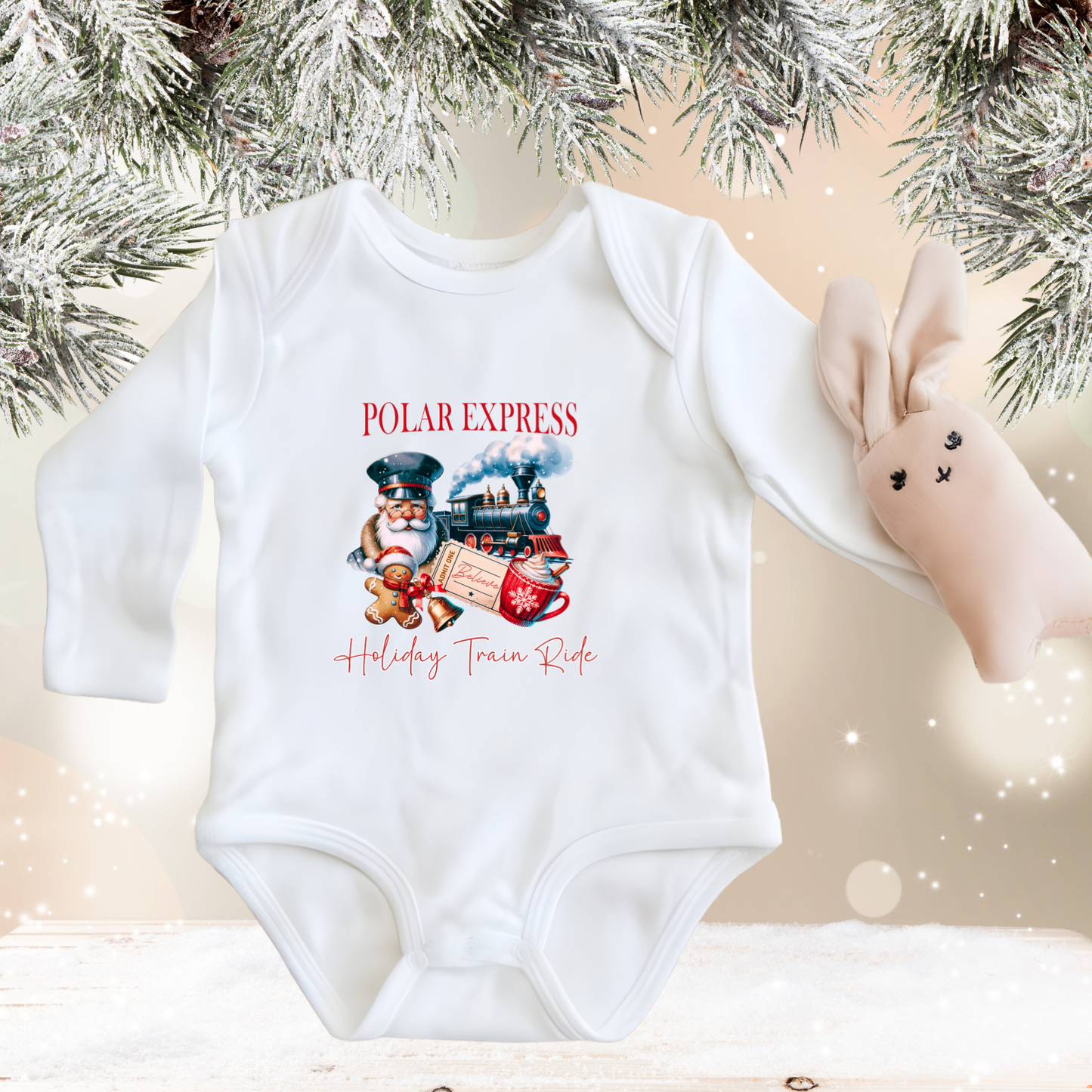 Polar Express Infant Long Sleeve Onesie