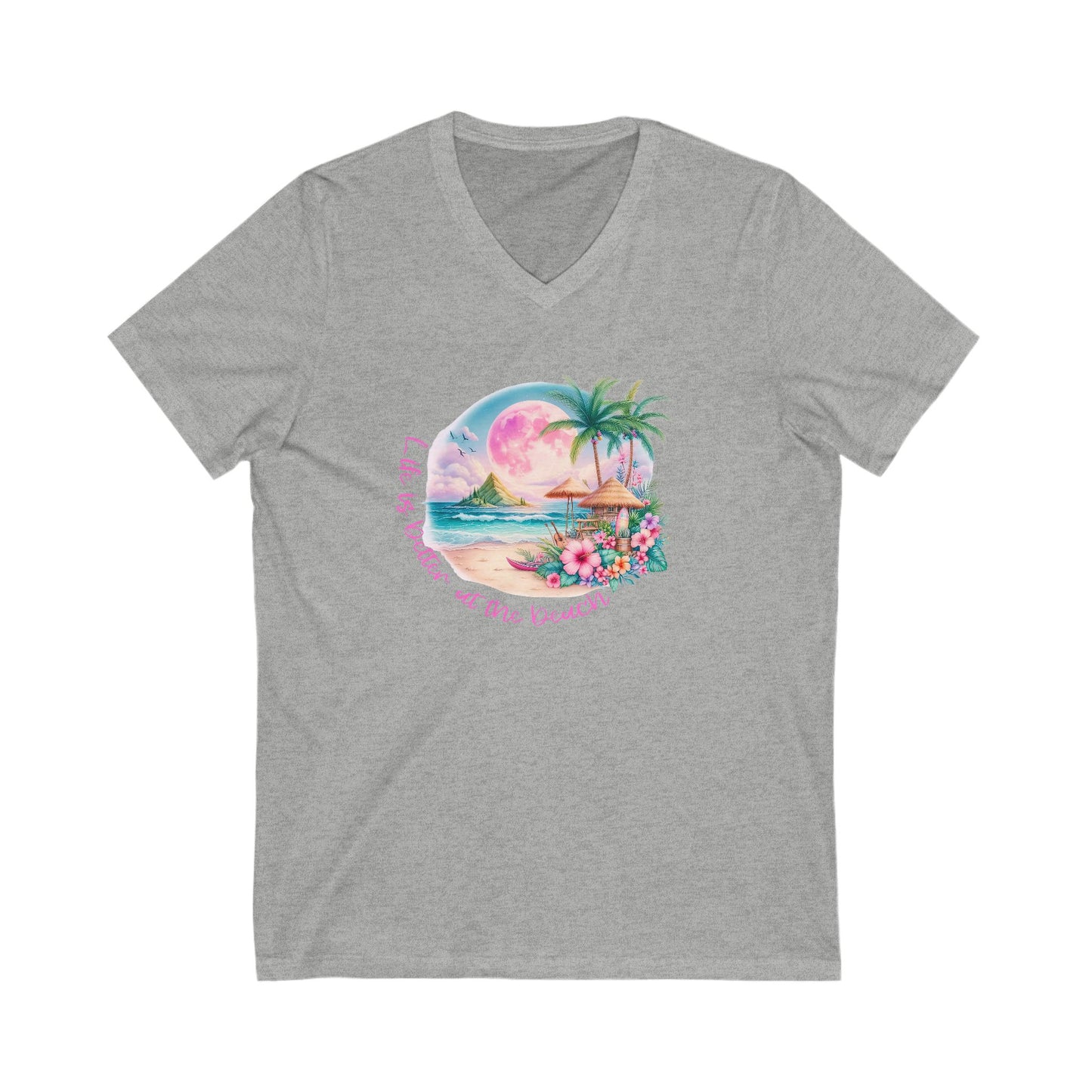 Life Is Better At The Beach V-Neck Tee