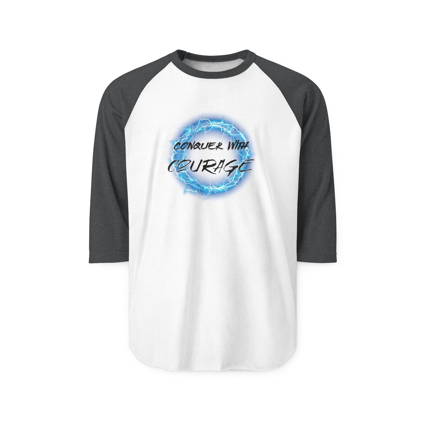Conquer With Courage Baseball Tee