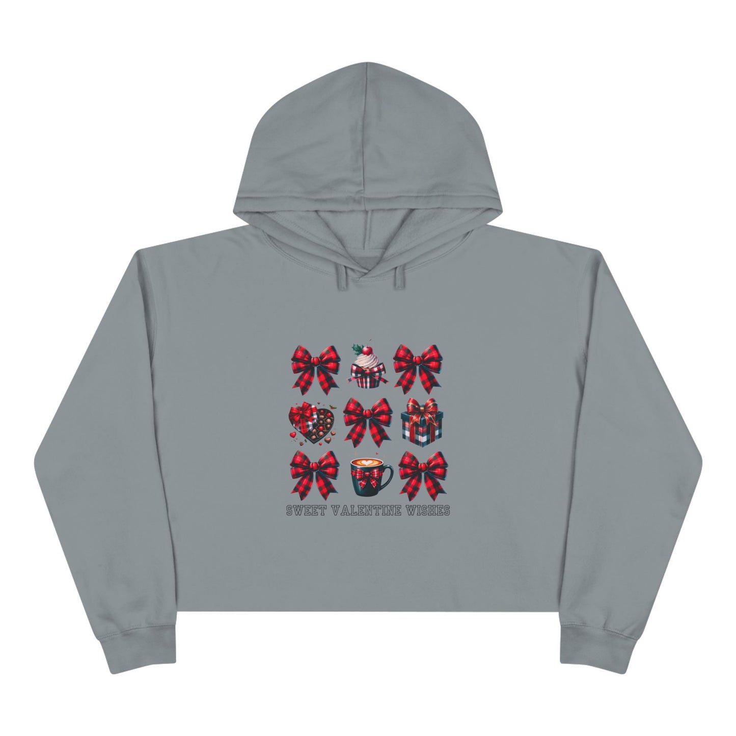 Sweet Valentine Wishes Crop Hoodie