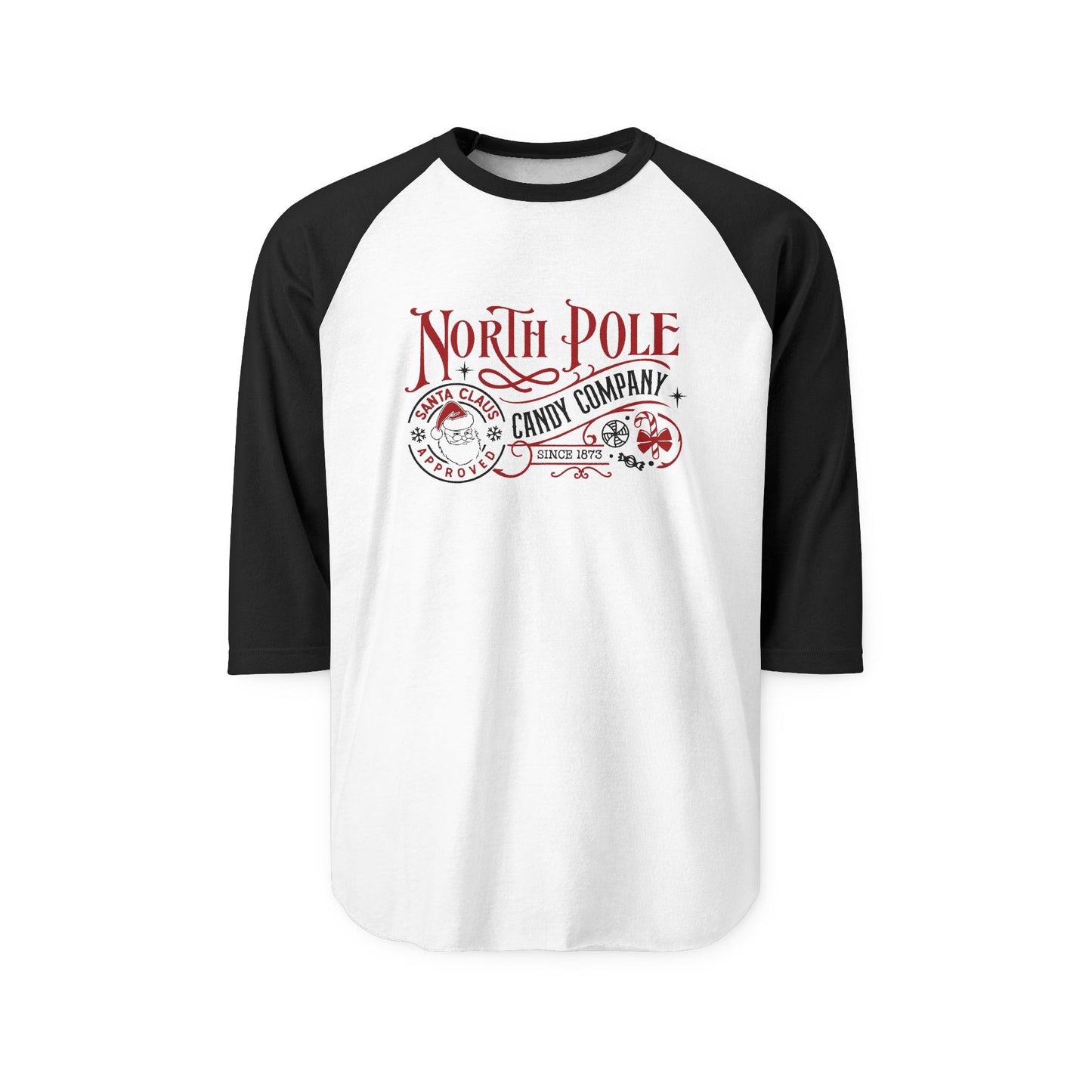 North Pole Candy Company Baseball Tee