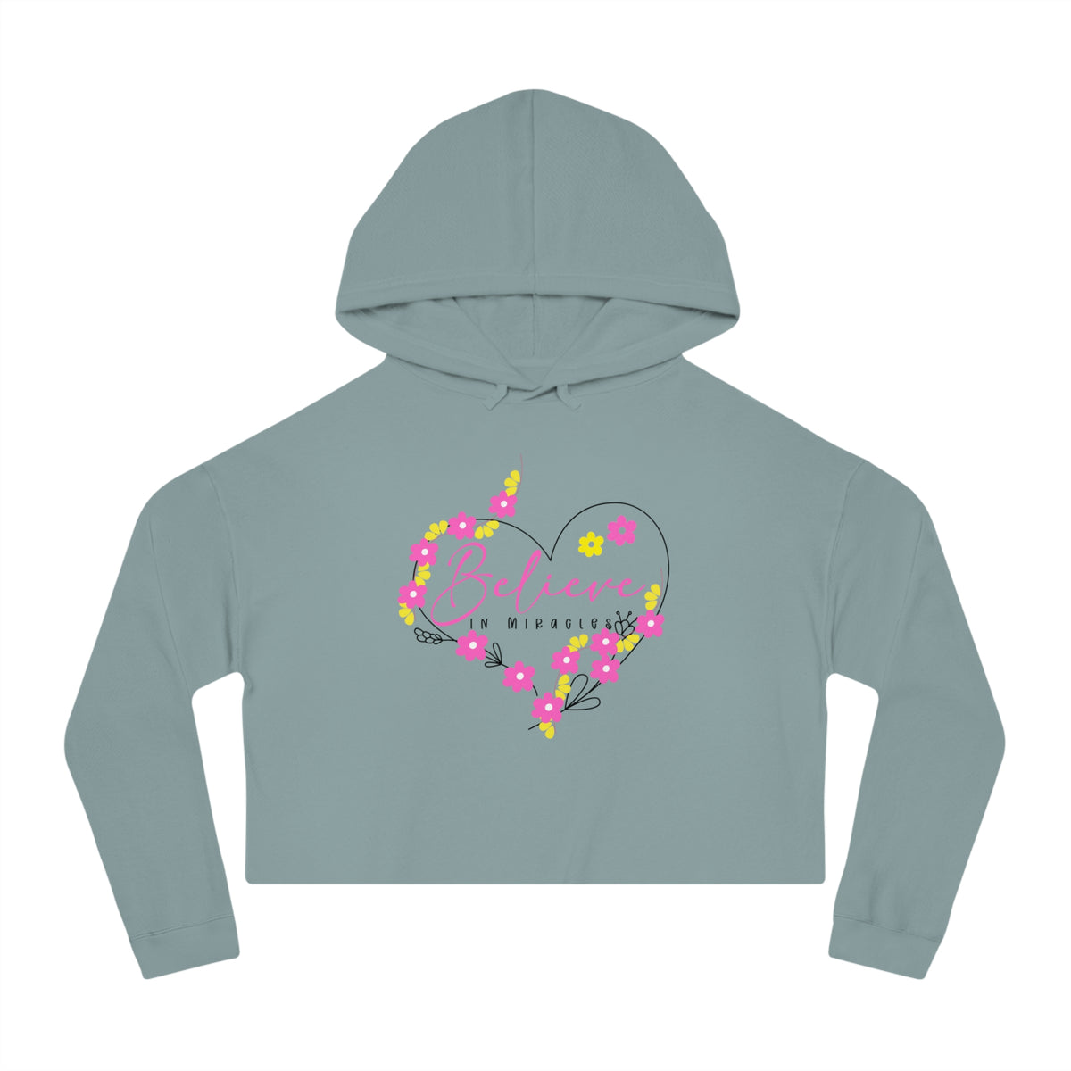 Believe In Miracles Crop Hoodie