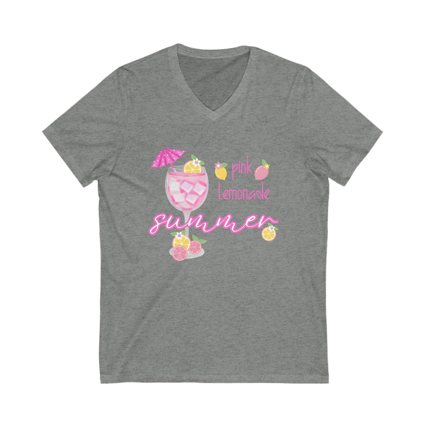 Pink Lemonade Summer V-Neck Tee