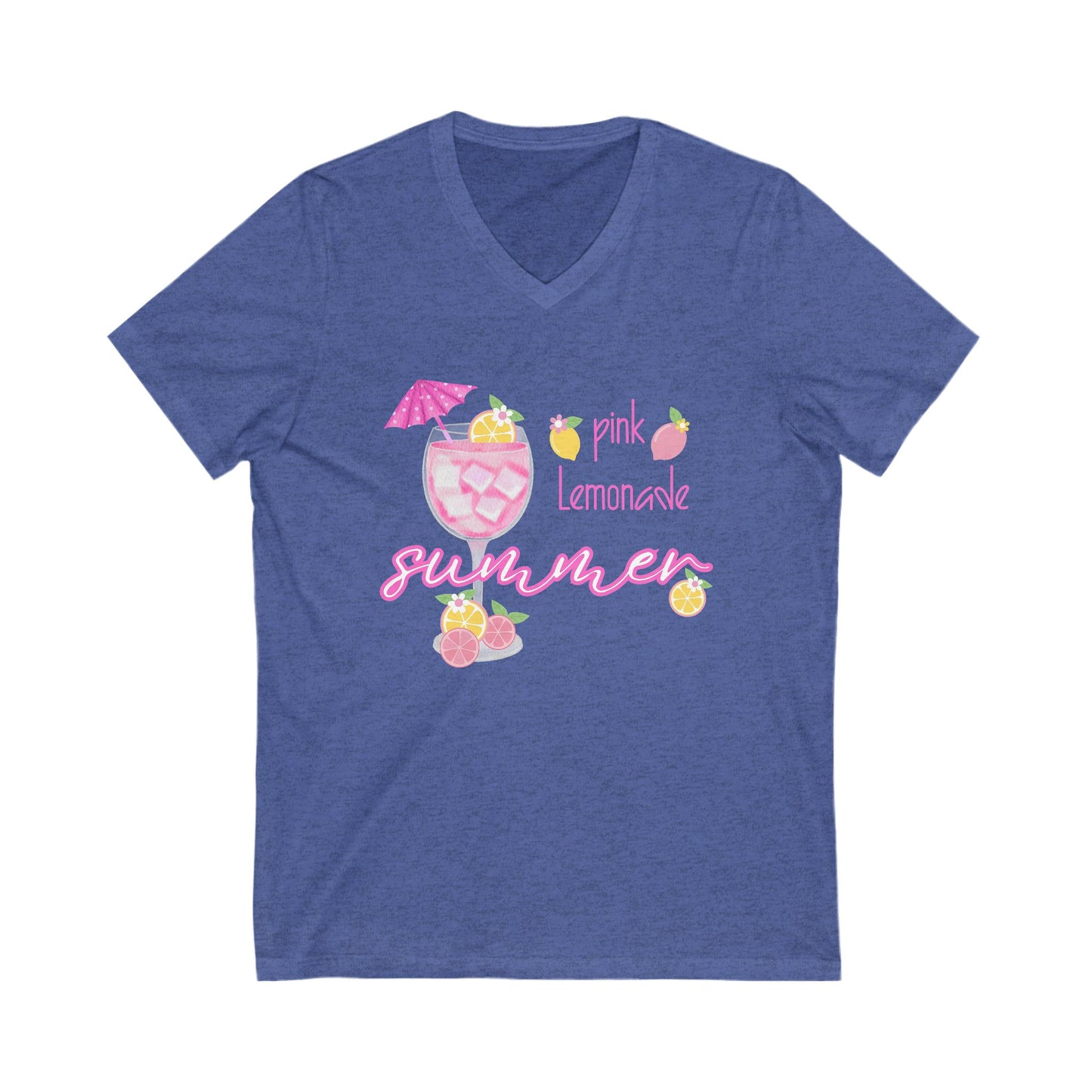 Pink Lemonade Summer V-Neck Tee