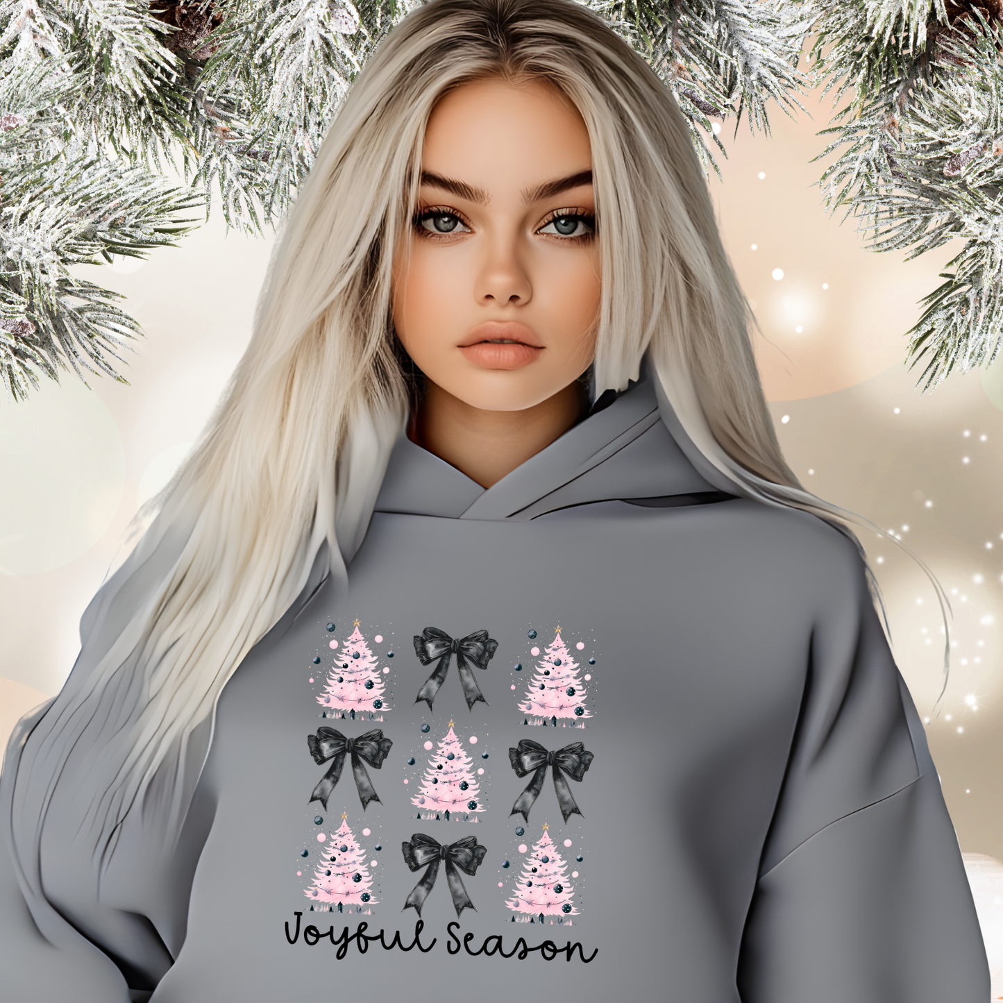 Joyful Season Crop Hoodie