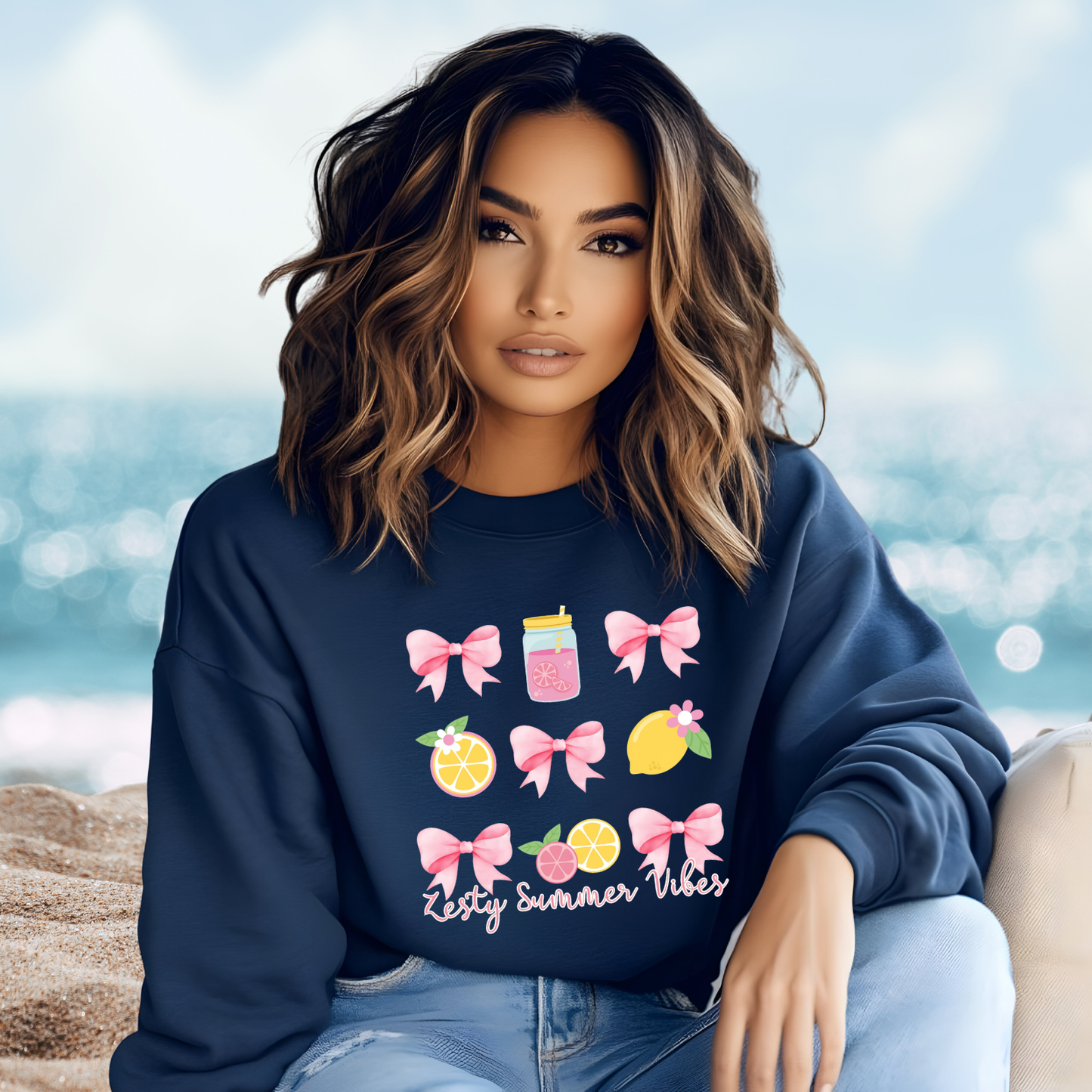 Zesty Summer Vibes Crewneck Sweatshirt