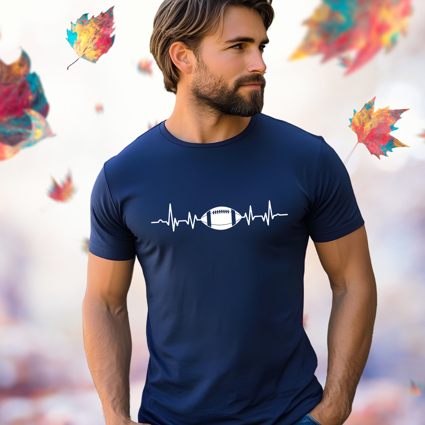 Football Heartbeat T-Shirt