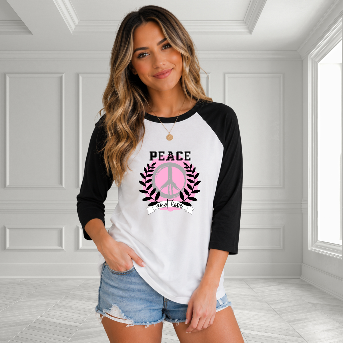 Peace And Love Baseball Tee
