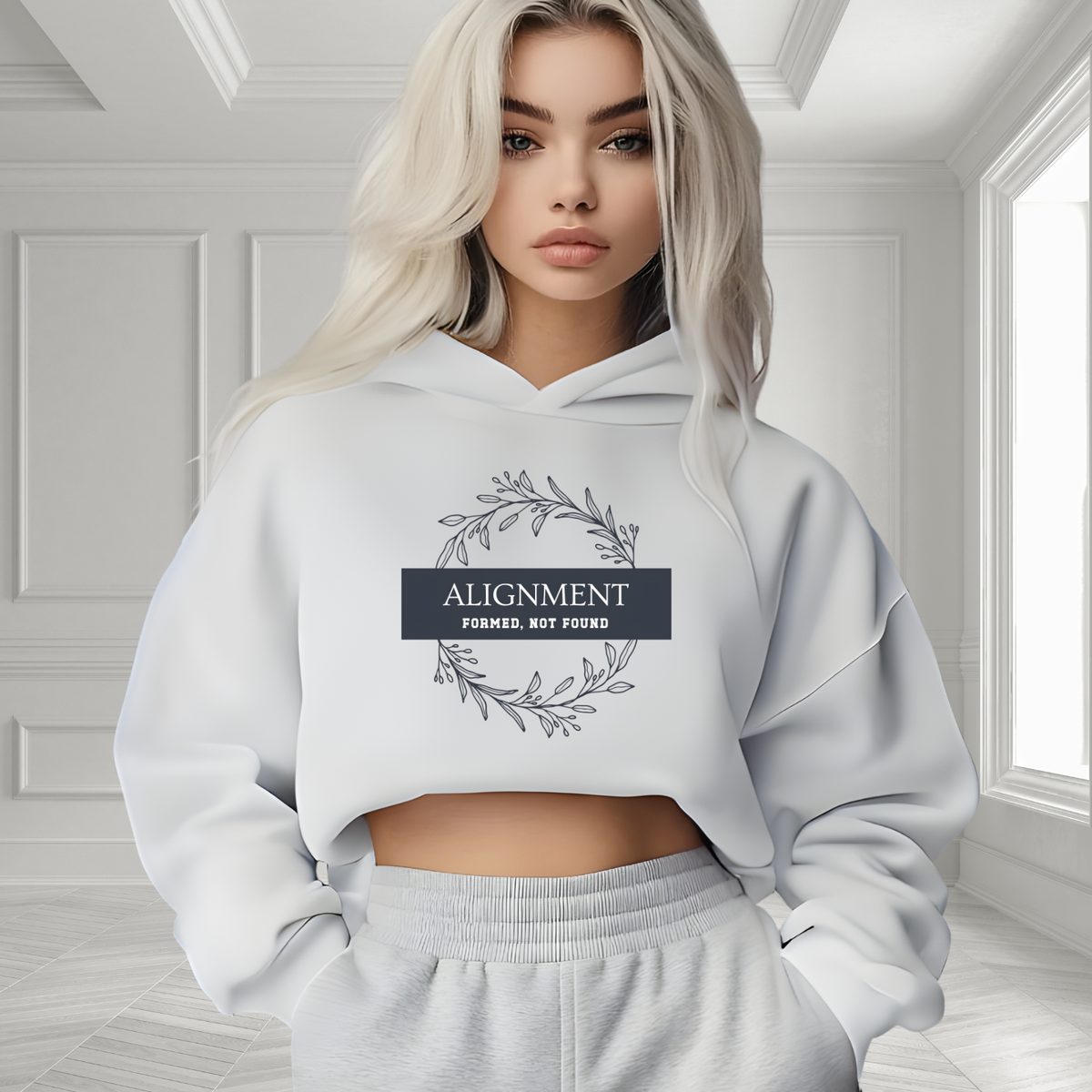 Alignment -Formed, Not Found Crop Hoodie