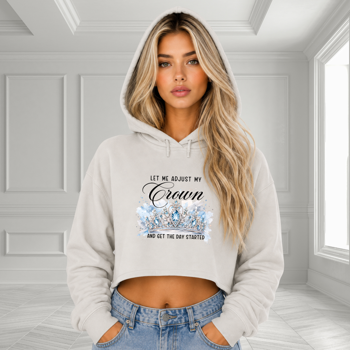 Let Me Adjust My Crown Crop Hoodie