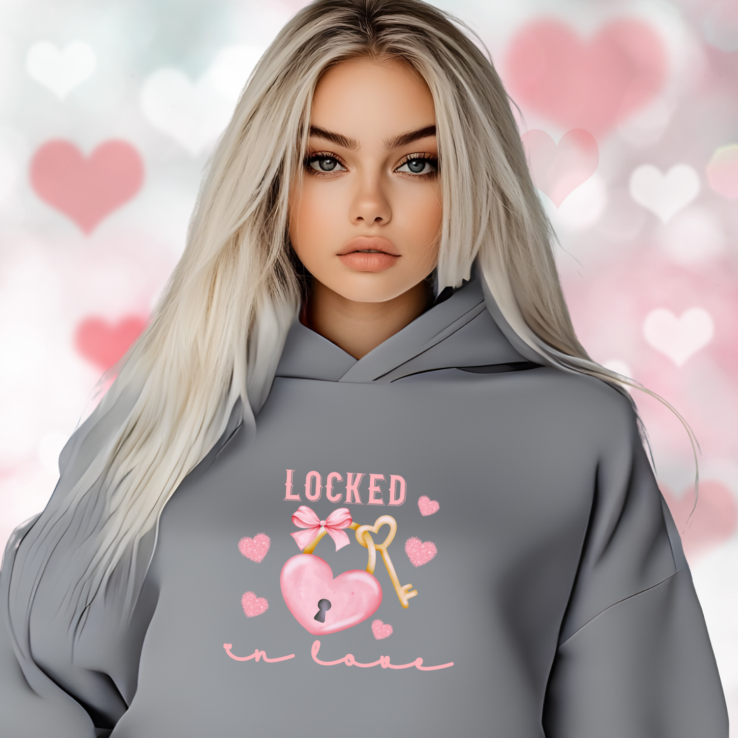 Locked In Love Crop Hoodie
