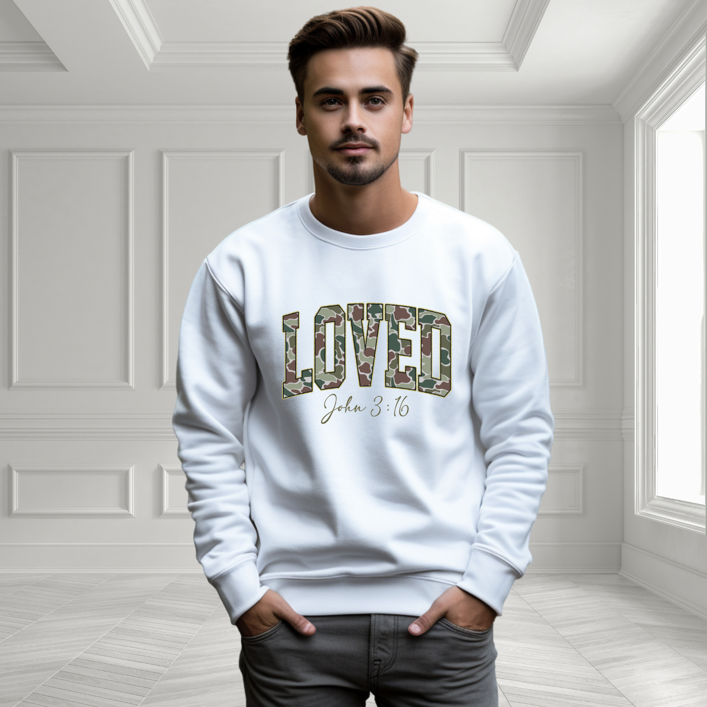 Loved John 3:16 Crewneck Sweatshirt