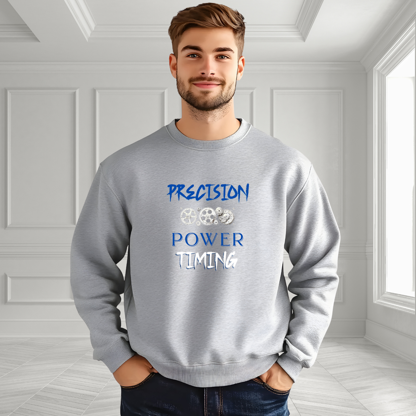 Precision, Power, Timing Crewneck Sweatshirt