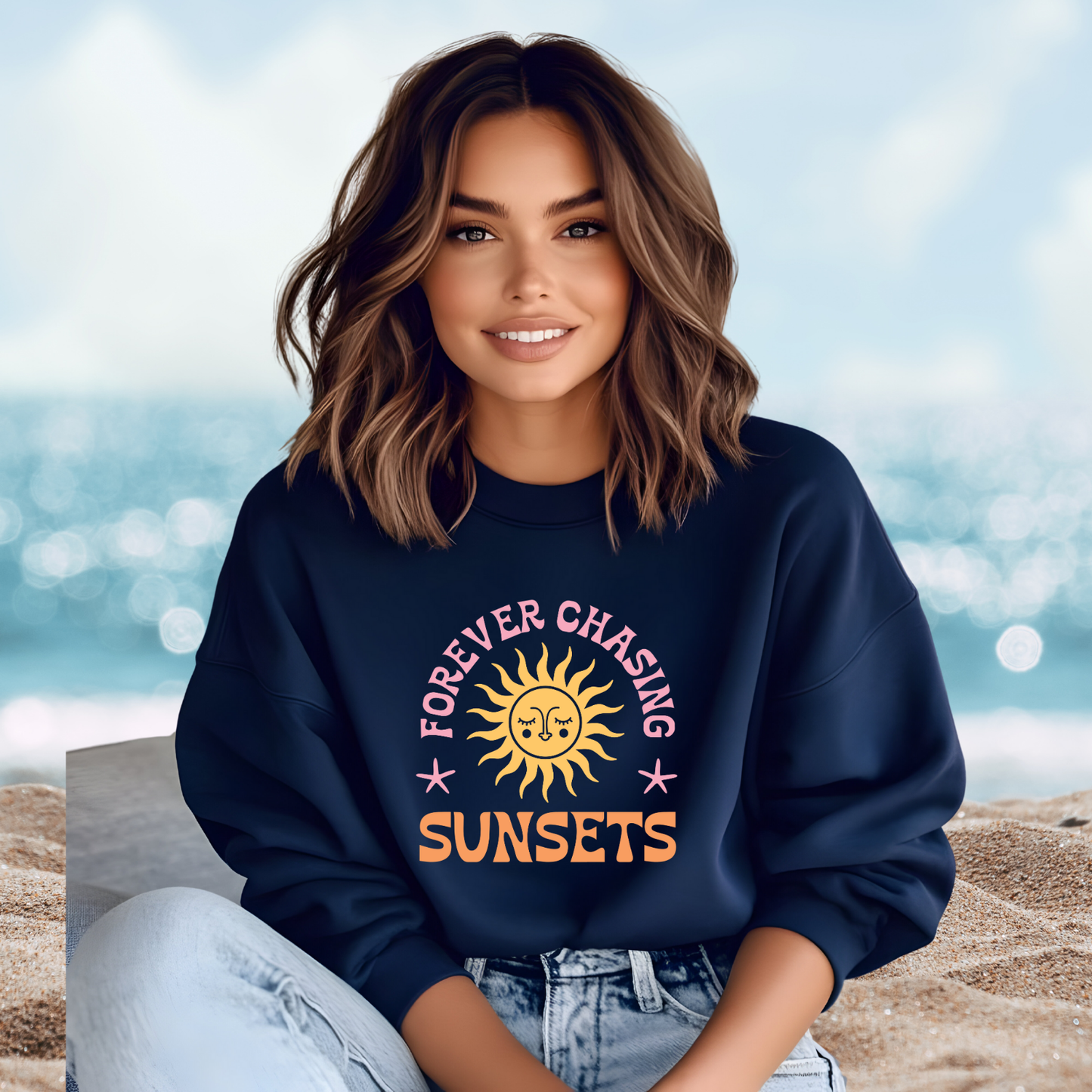 Forever Chasing Sunsets Crewneck Sweatshirt