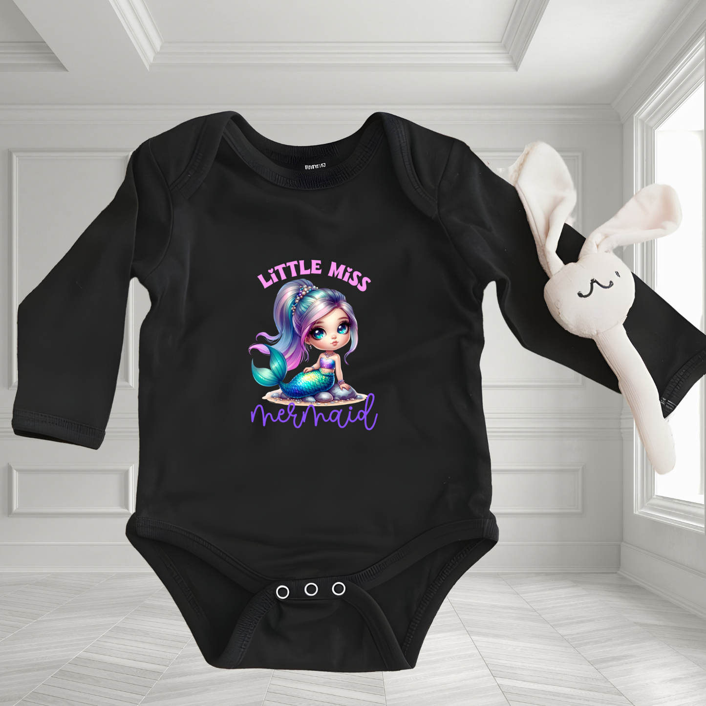 Little Miss Mermaid Infant Long Sleeve Onesie