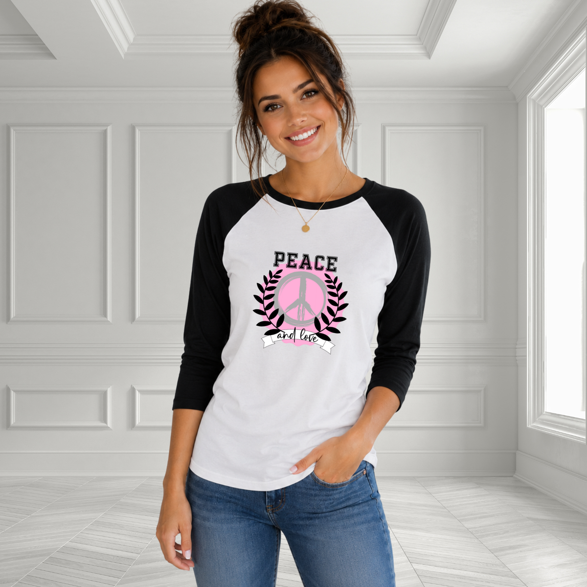 Peace And Love Baseball Tee