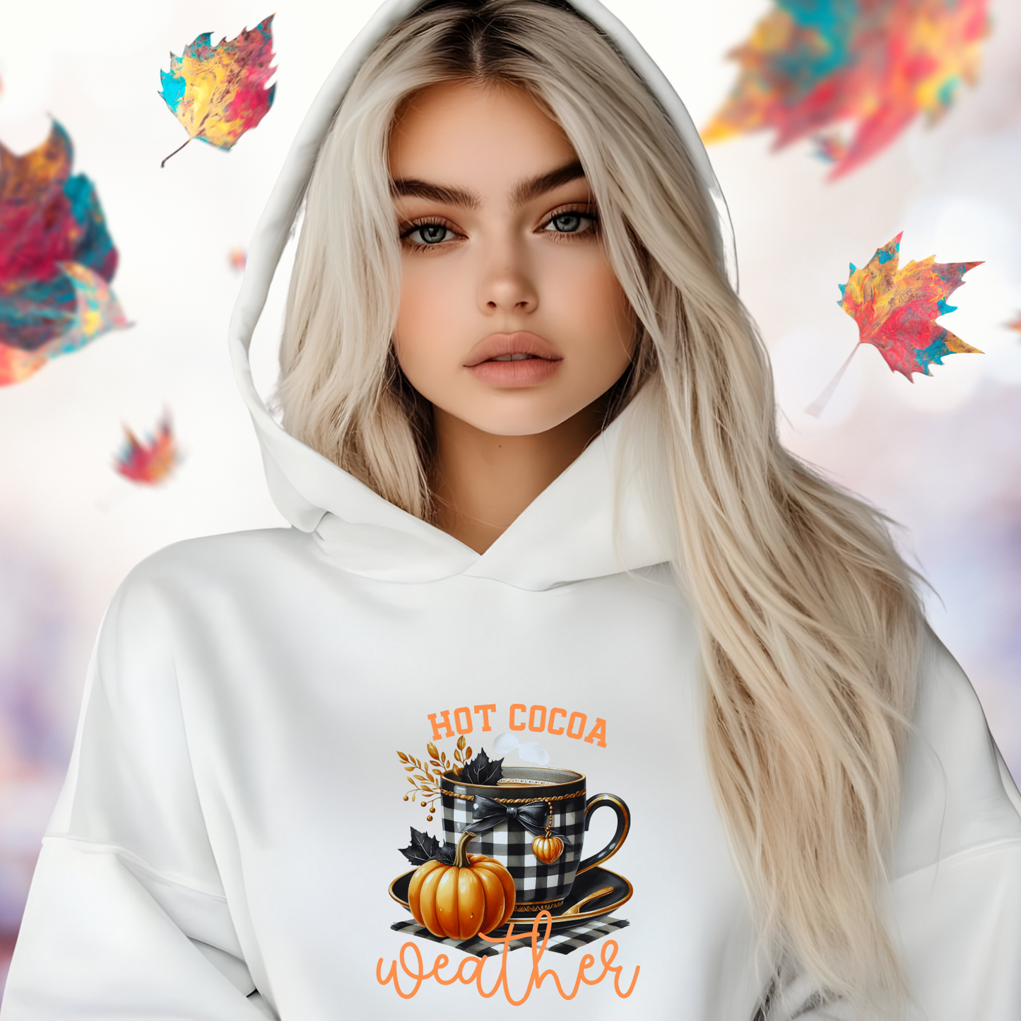 Hot Cocoa Weather Crop Hoodie