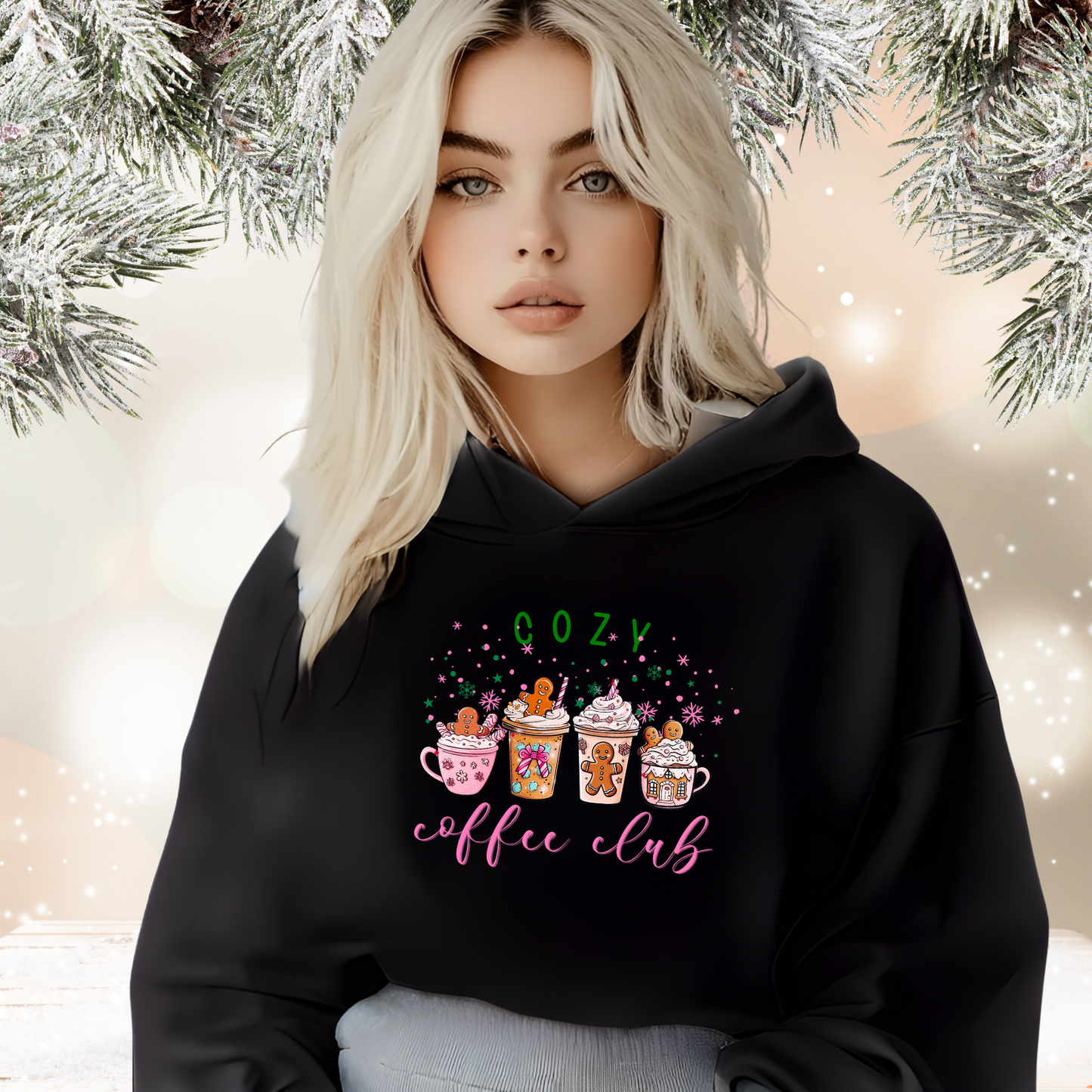 Cozy Coffee Club Crop Hoodie