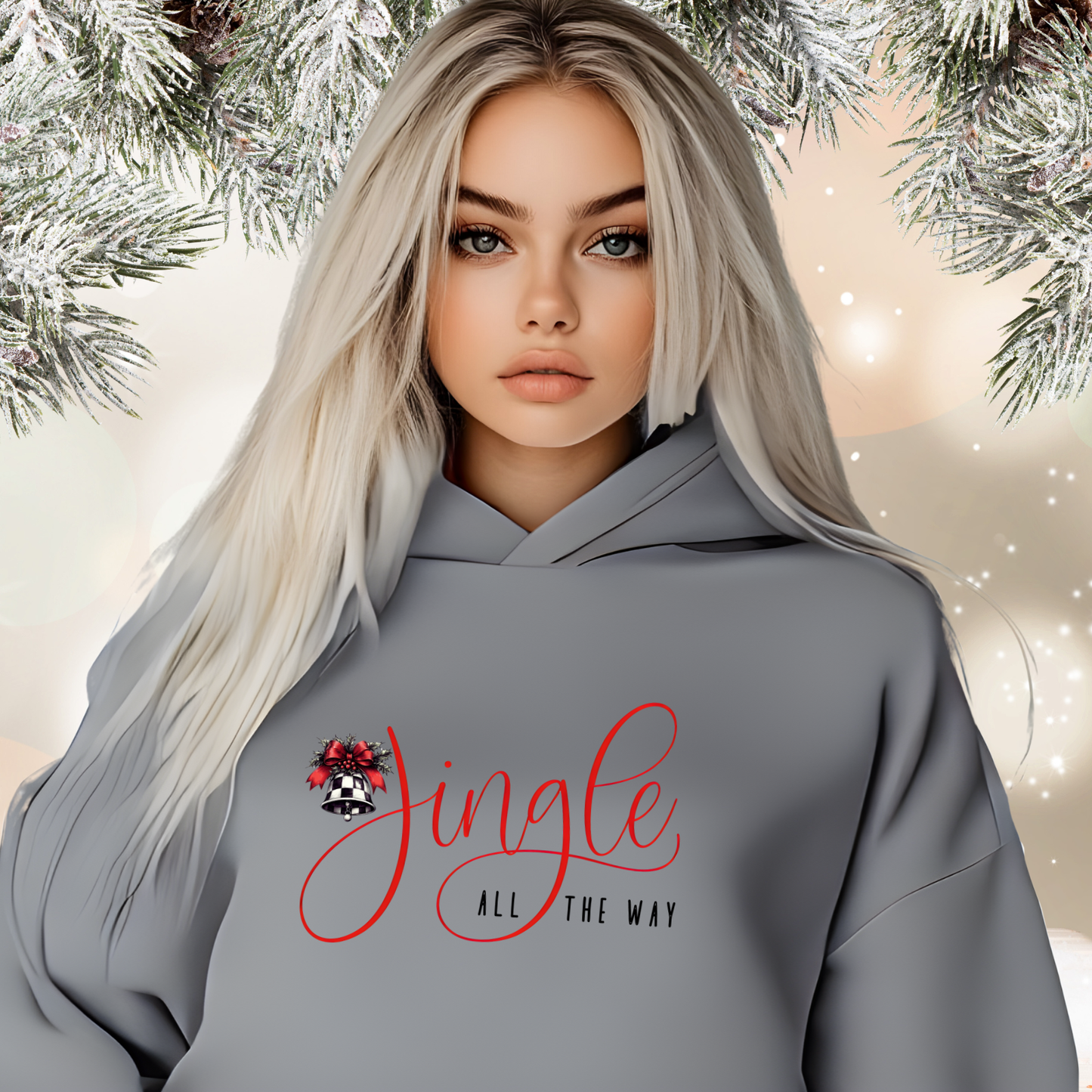 Jingle All The Way Crop Hoodie