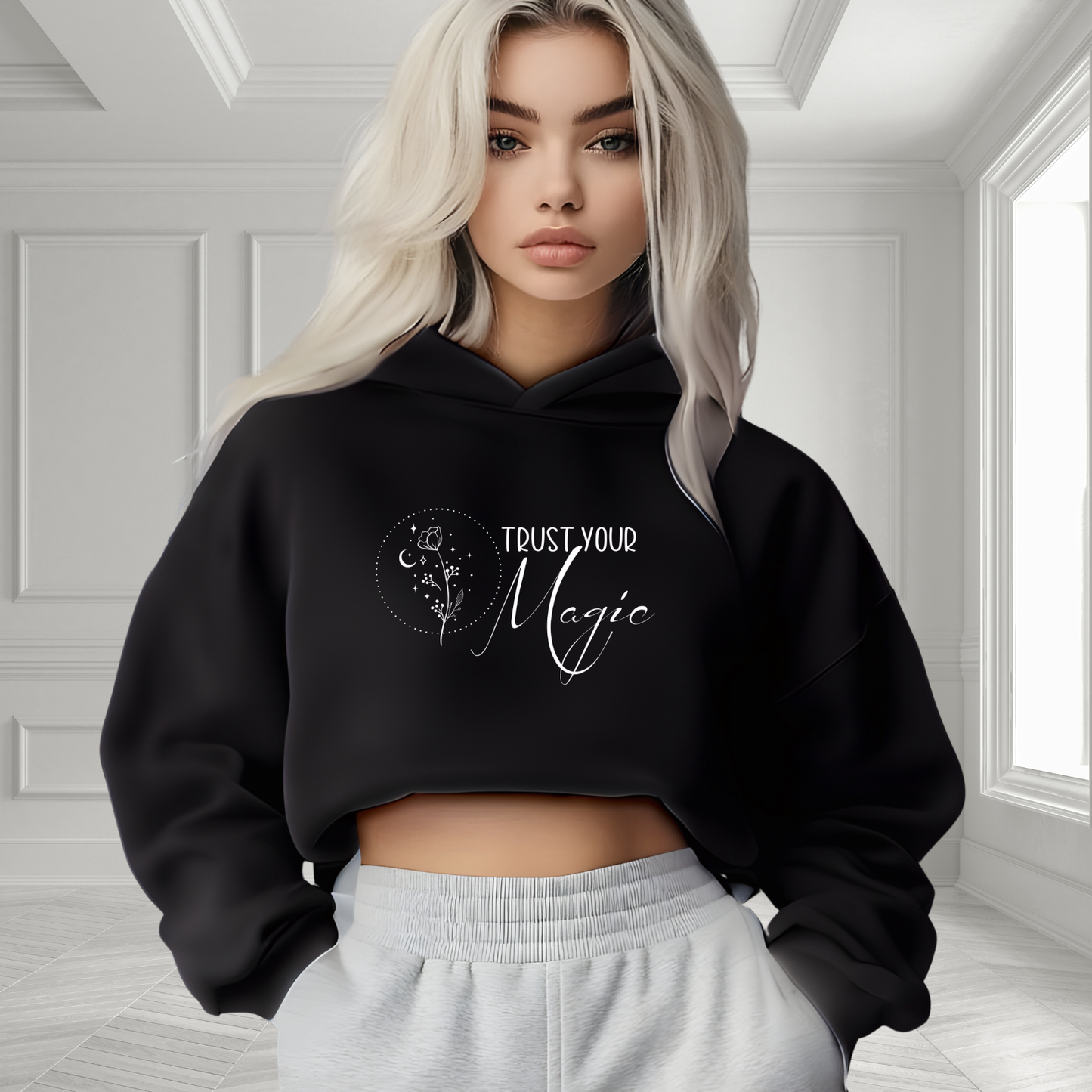 Trust Your Magic Crop Hoodie