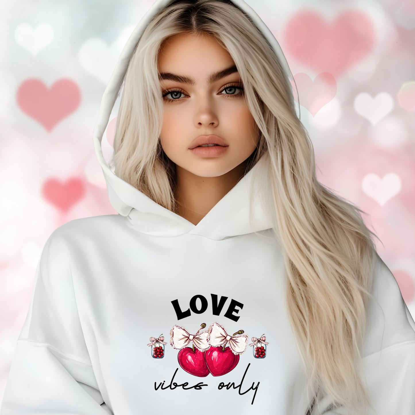 Love Vibes Only Crop Hoodie