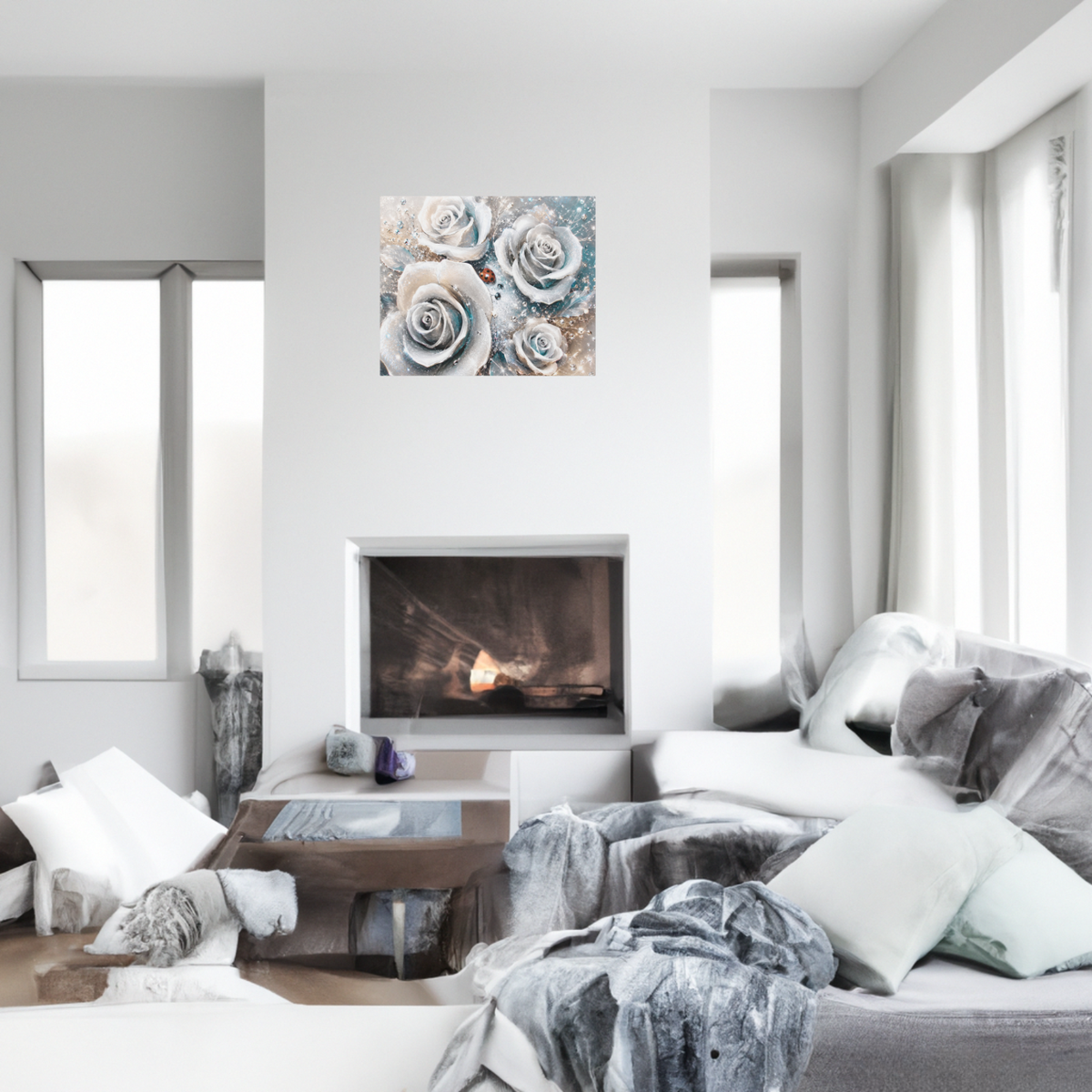 Roses In Bloom Canvas Wall Art