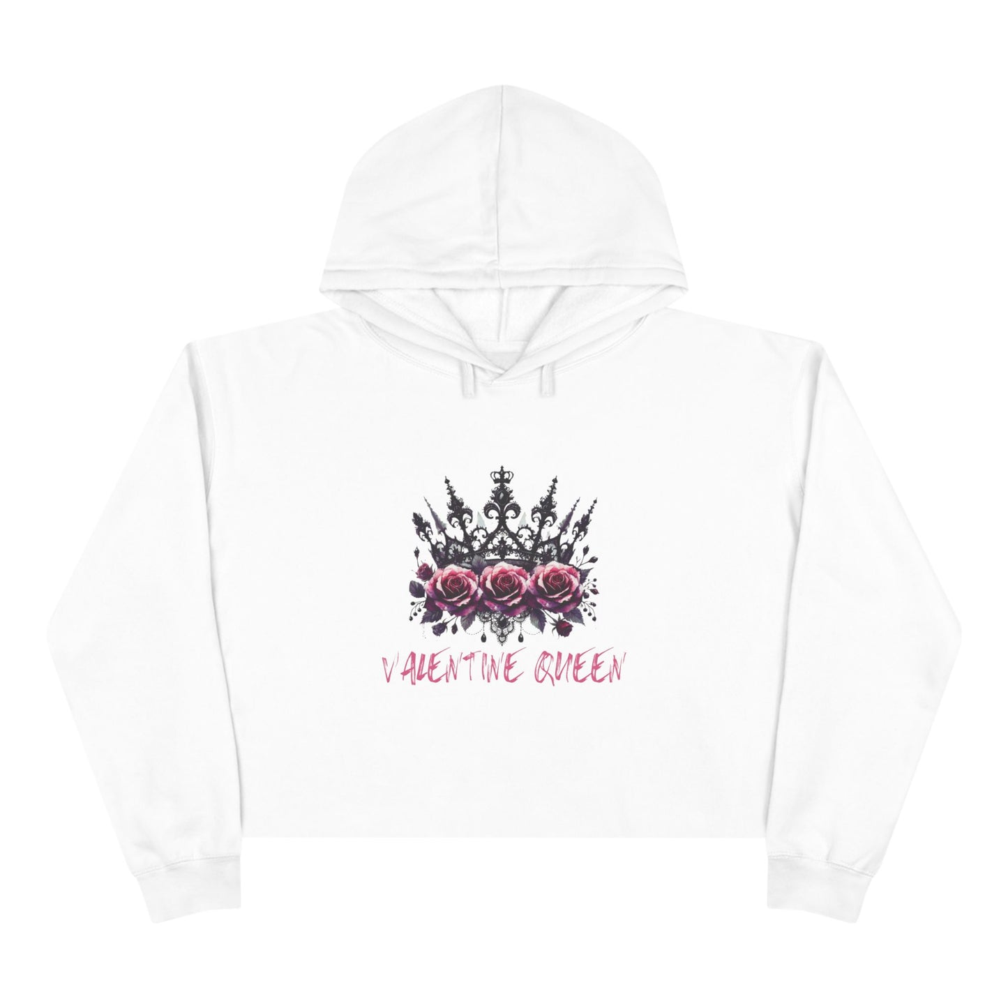 Valentine Queen Crop Hoodie