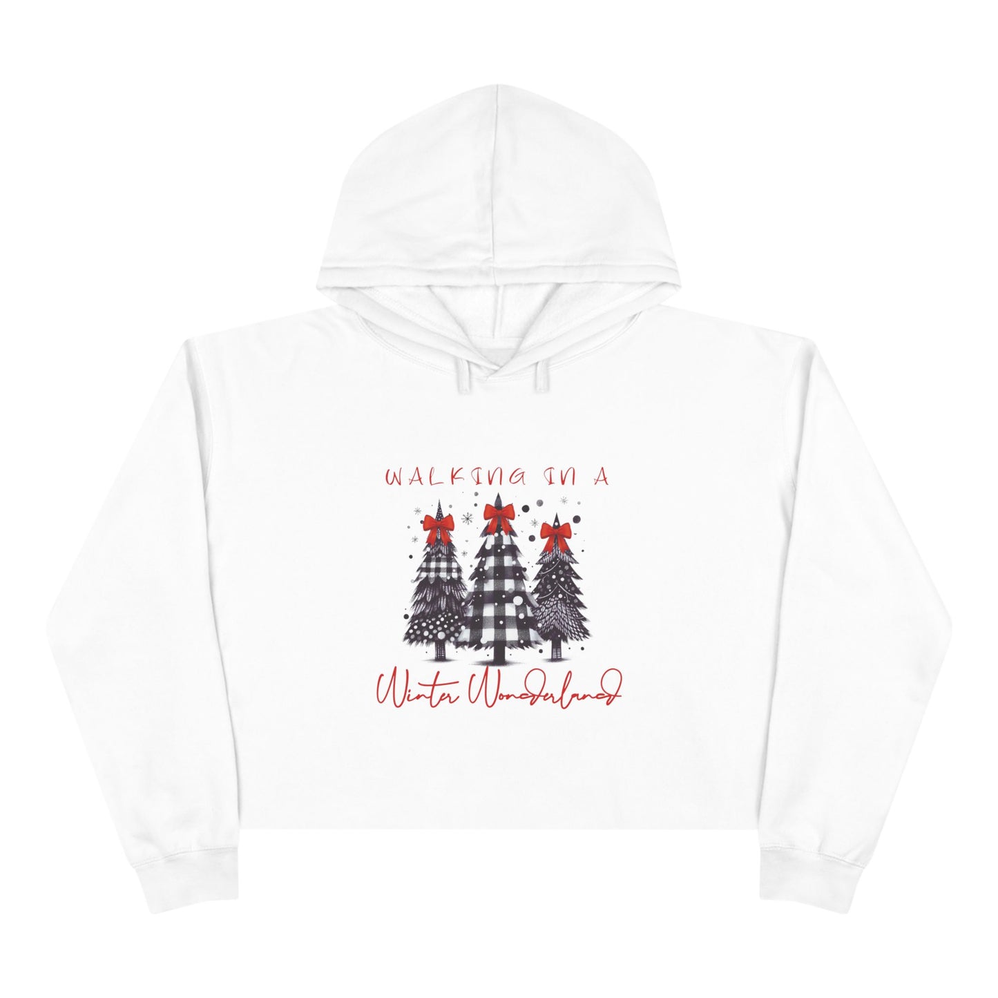 Walking In A Winter Wonderland Crop Hoodie