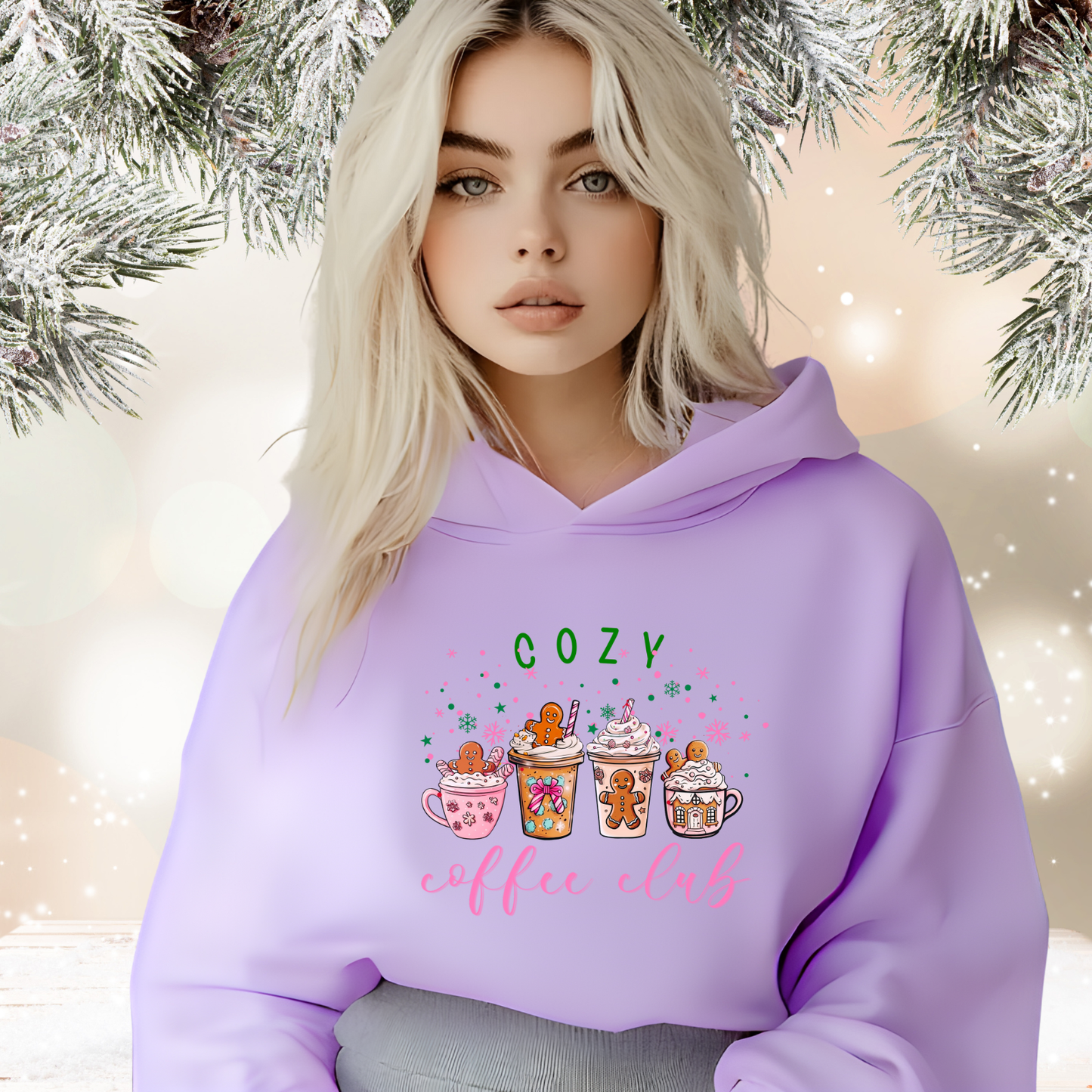 Cozy Coffee Club Crop Hoodie