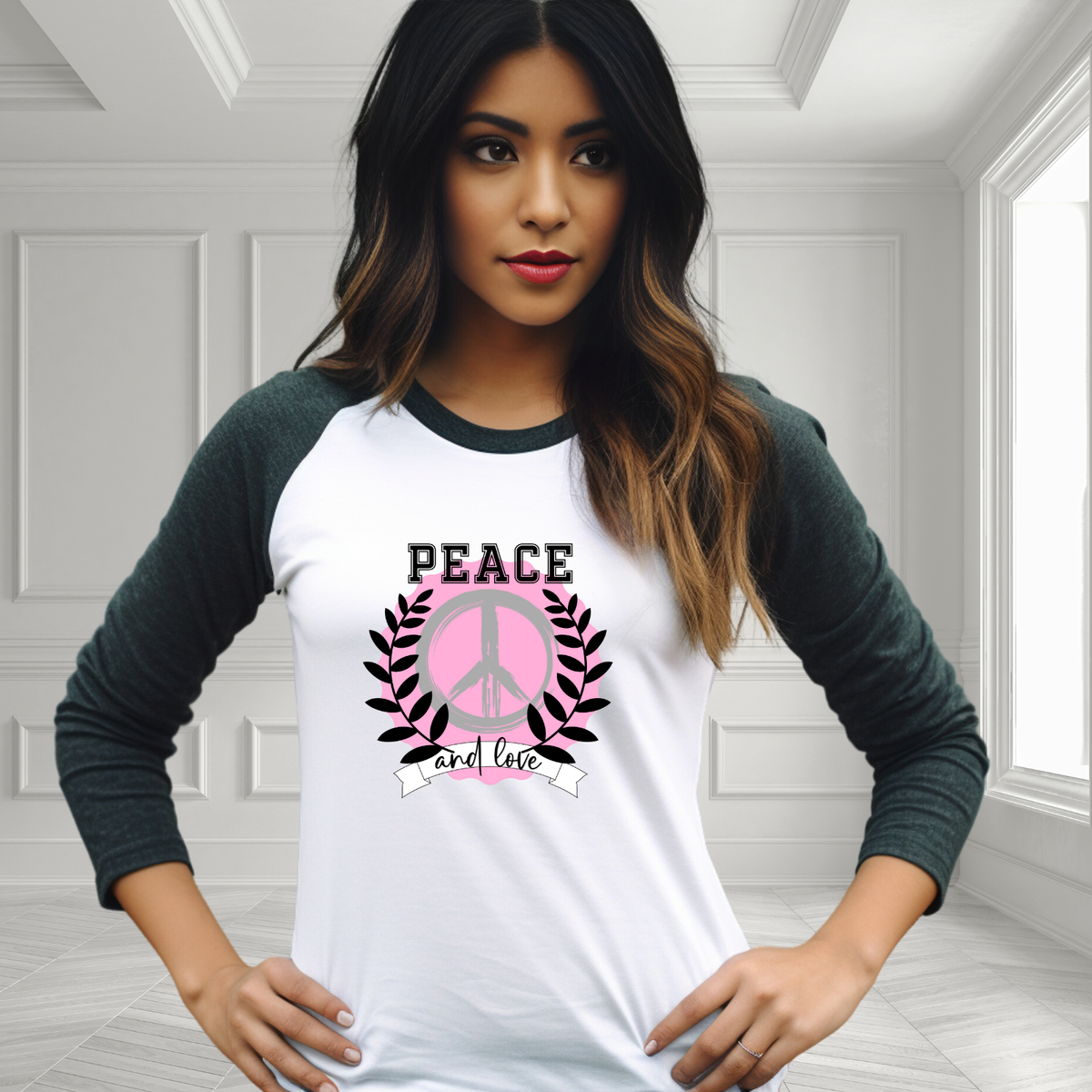 Peace And Love Baseball Tee