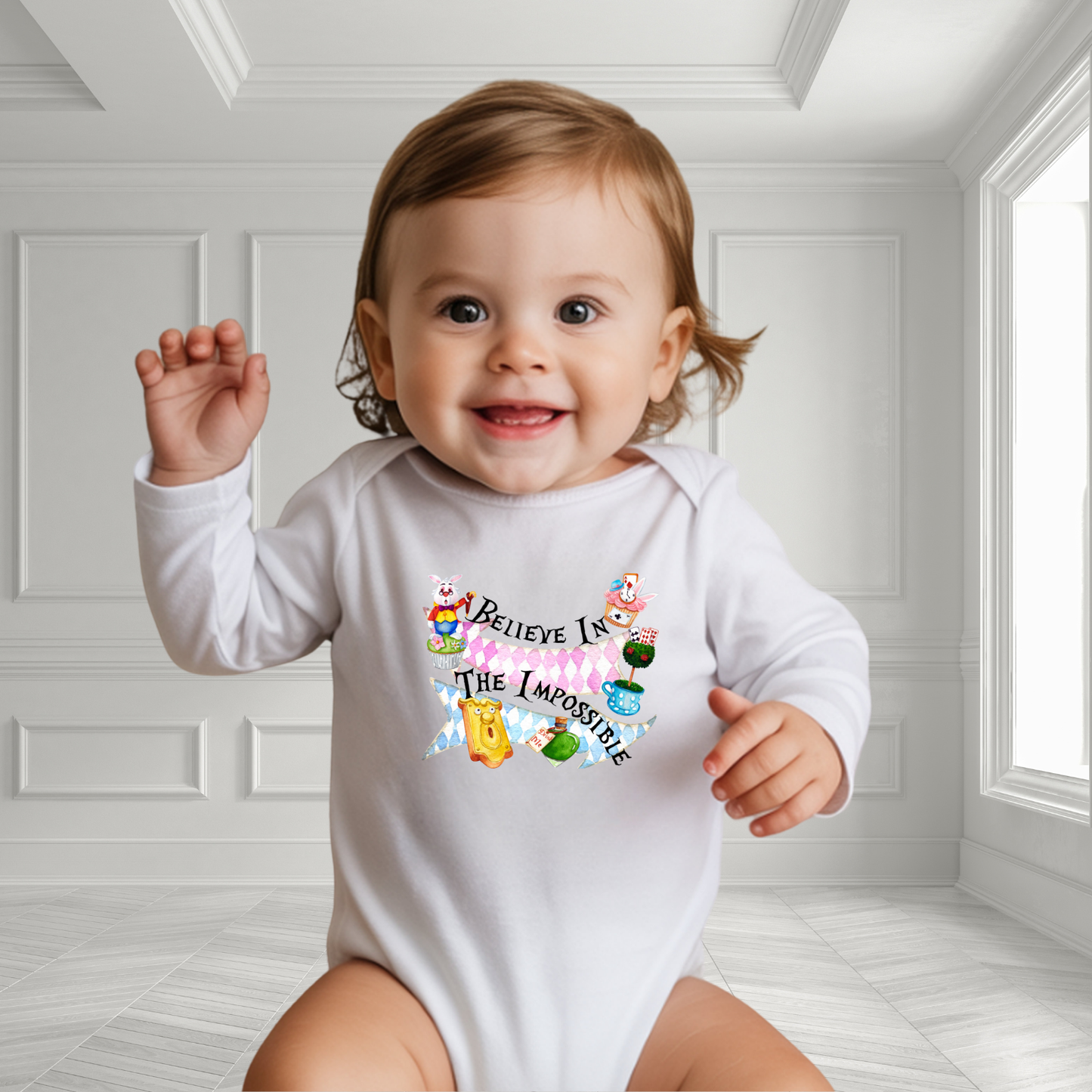 Believe In The Impossible Infant Long Sleeve Onesie