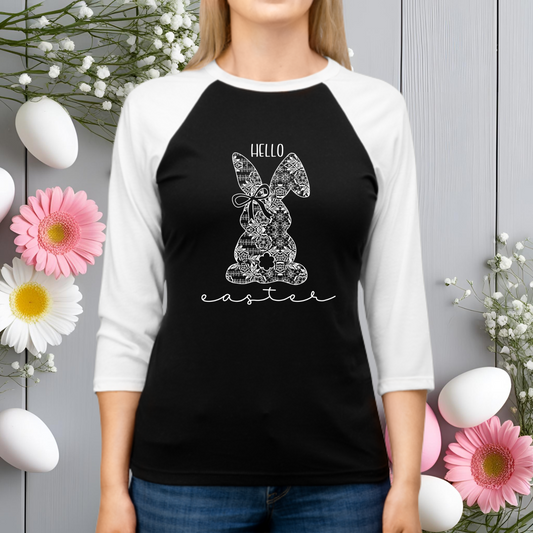 Hello Easter Baseball Tee