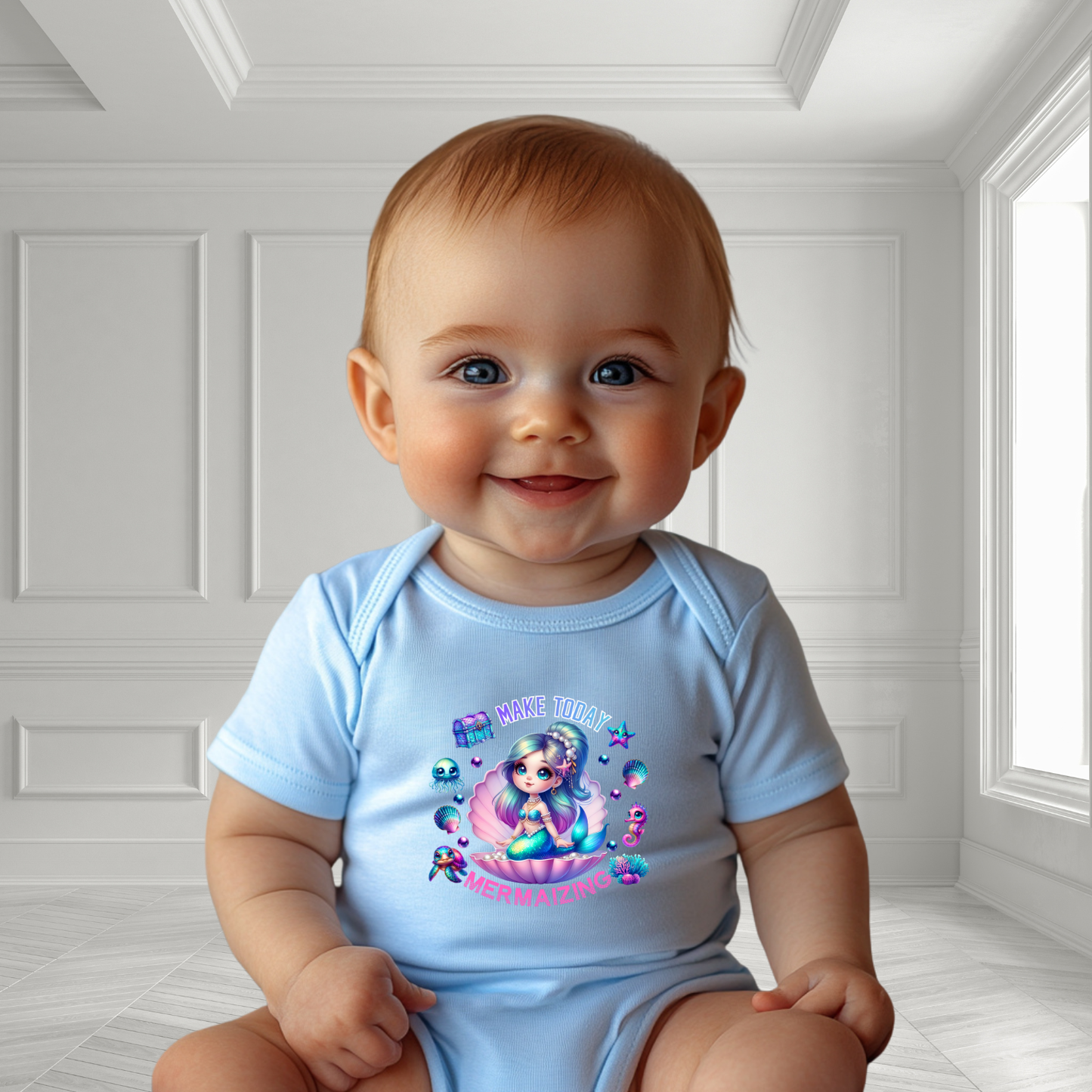 Make Today Mermaizing Infant Short Sleeve Onesie