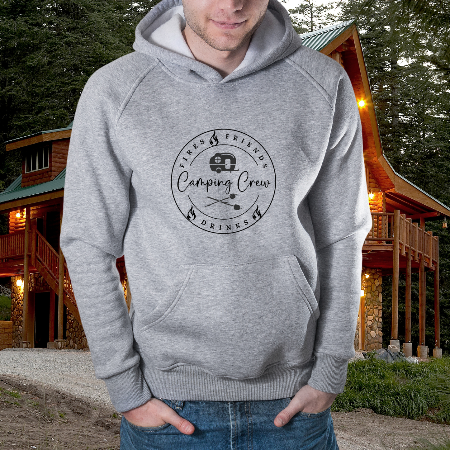 Camping Crew Friends Pullover Hoodie