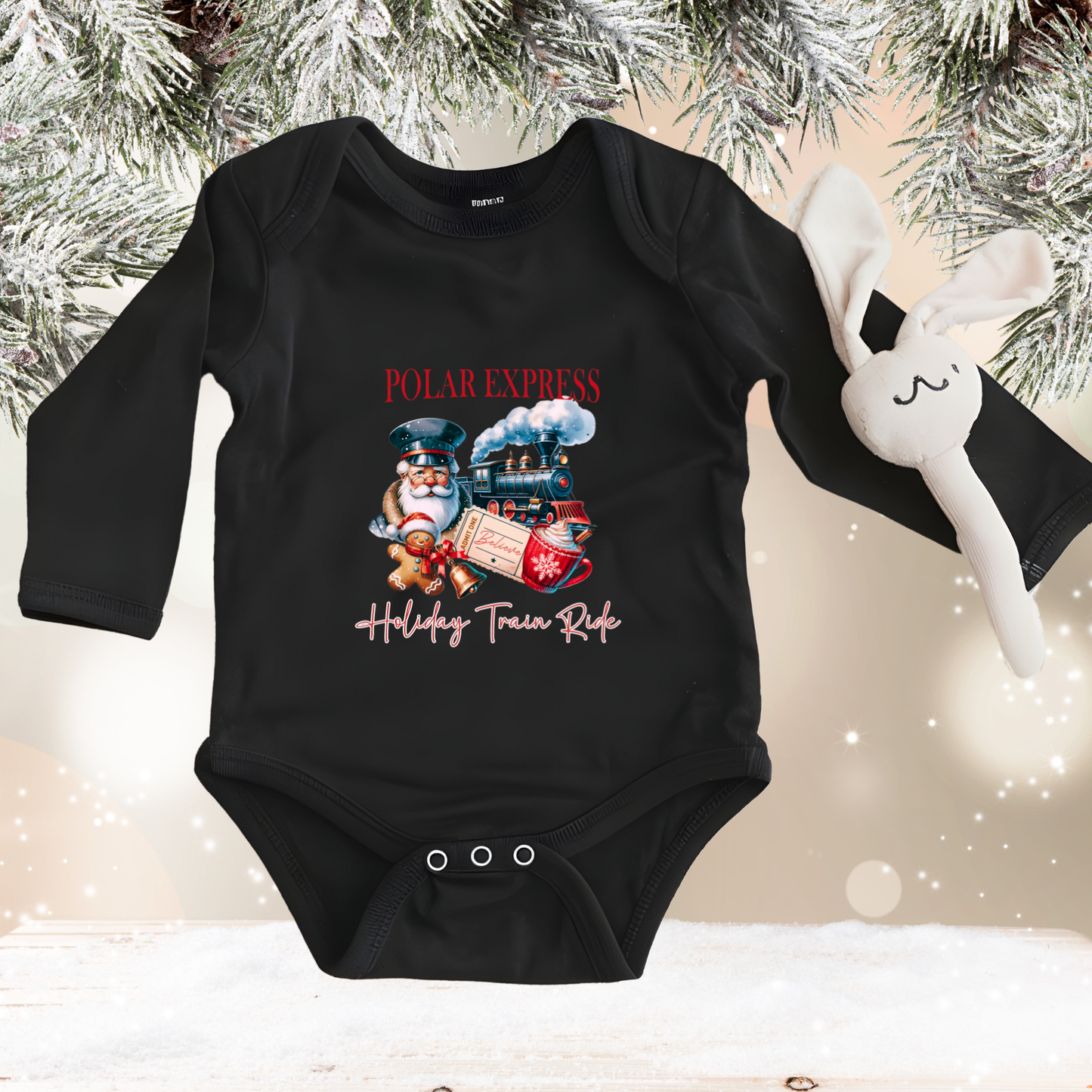 Polar Express Infant Long Sleeve Onesie