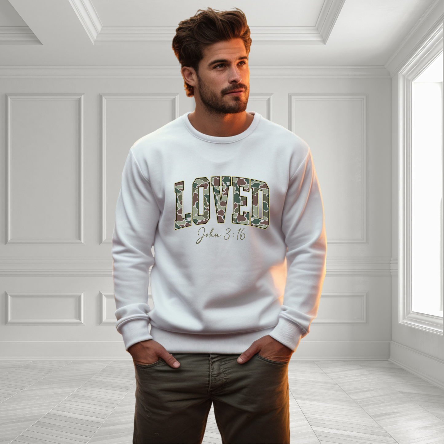 Loved John 3:16 Crewneck Sweatshirt