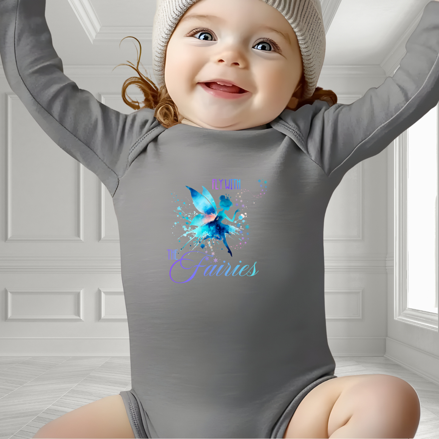 Fly With The Fairies Infant Long Sleeve Onesie