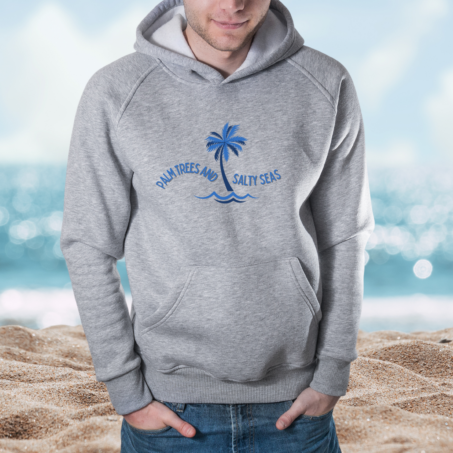 Palm Trees and Salty Seas Pullover Hoodie