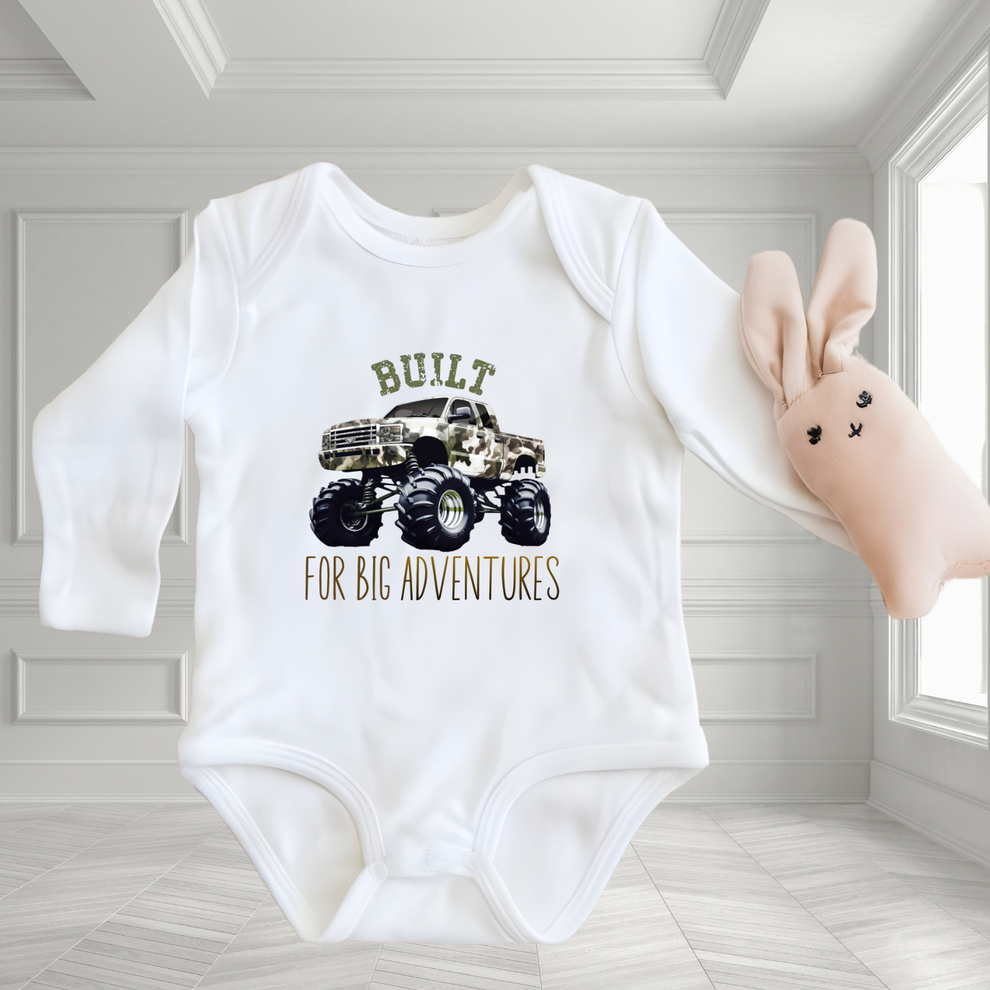 Built For Big Adventures Infant Long Sleeve Onesie