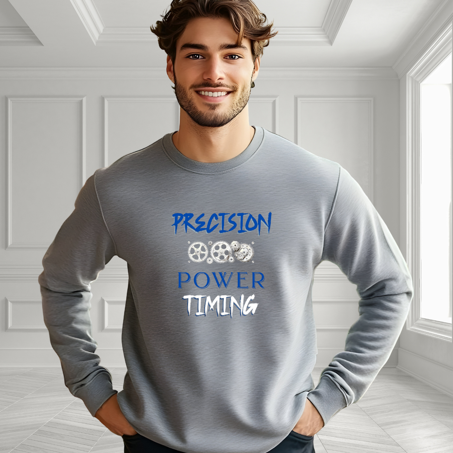 Precision, Power, Timing Crewneck Sweatshirt