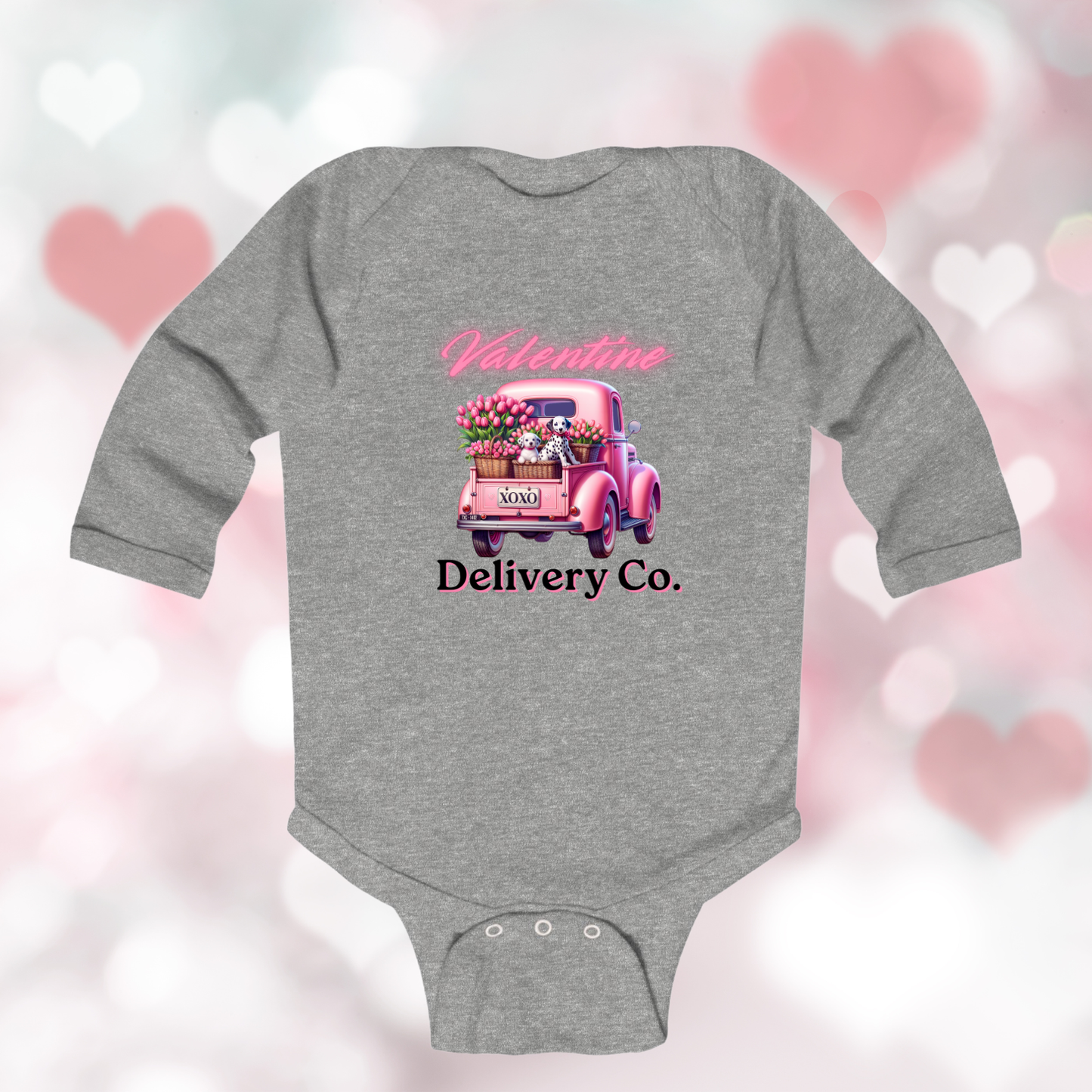 Valentine Delivery Co. Infant Long Sleeve Onesie