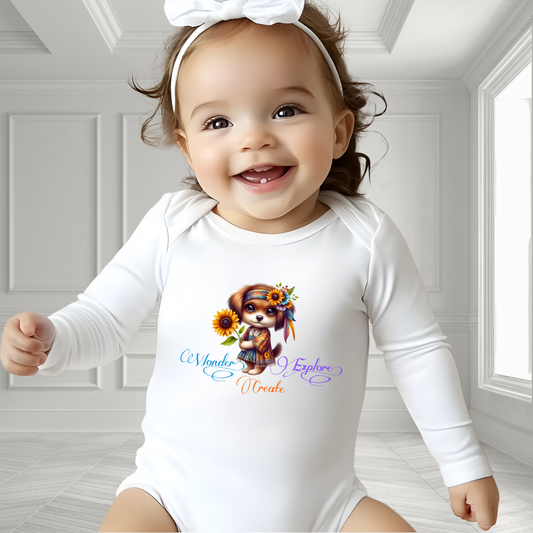 Wonder, Explore, Create Infant Long Sleeve Onesie