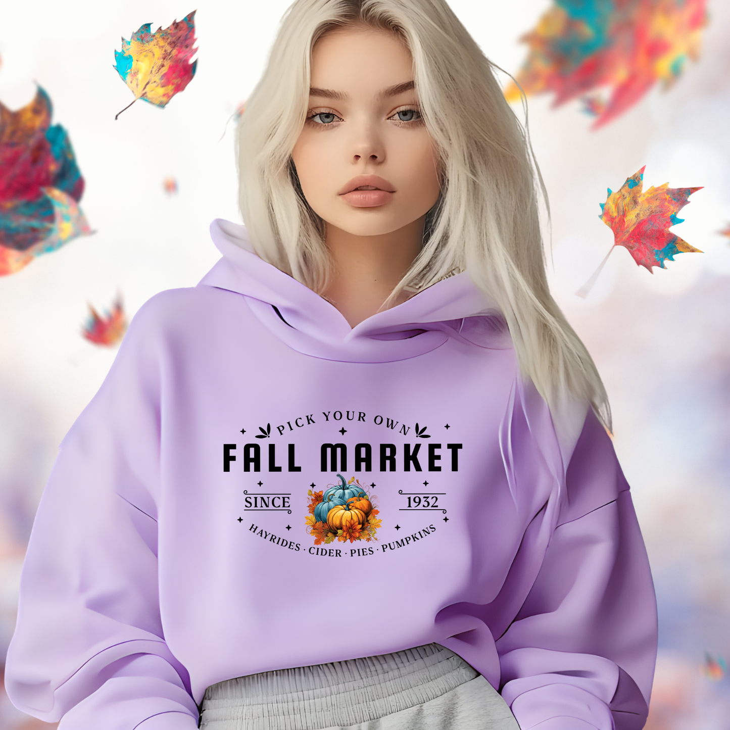 Fall Market Crop Hoodie