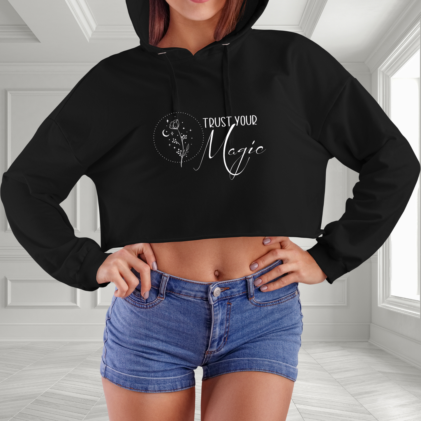 Trust Your Magic Crop Hoodie