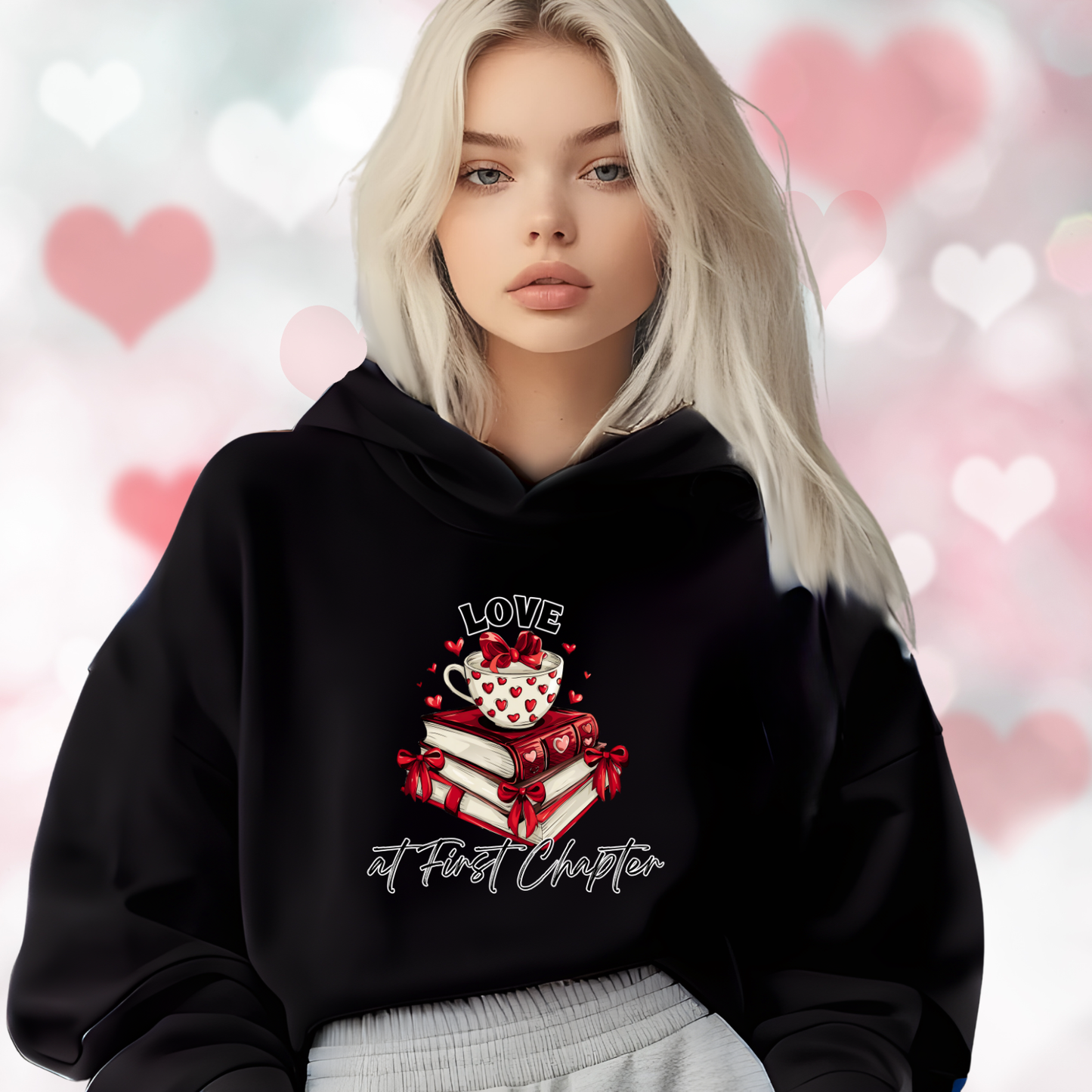 Love At First Chapter Crop Hoodie