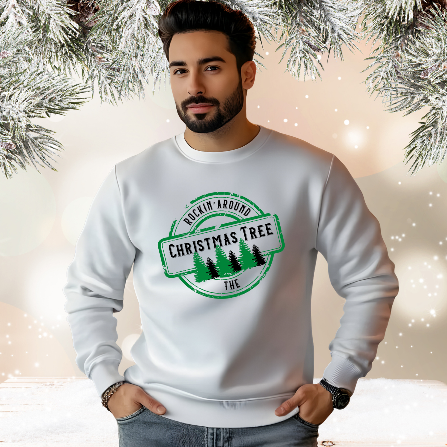 Rockin’ Around The Christmas Tree Crewneck Sweatshirt