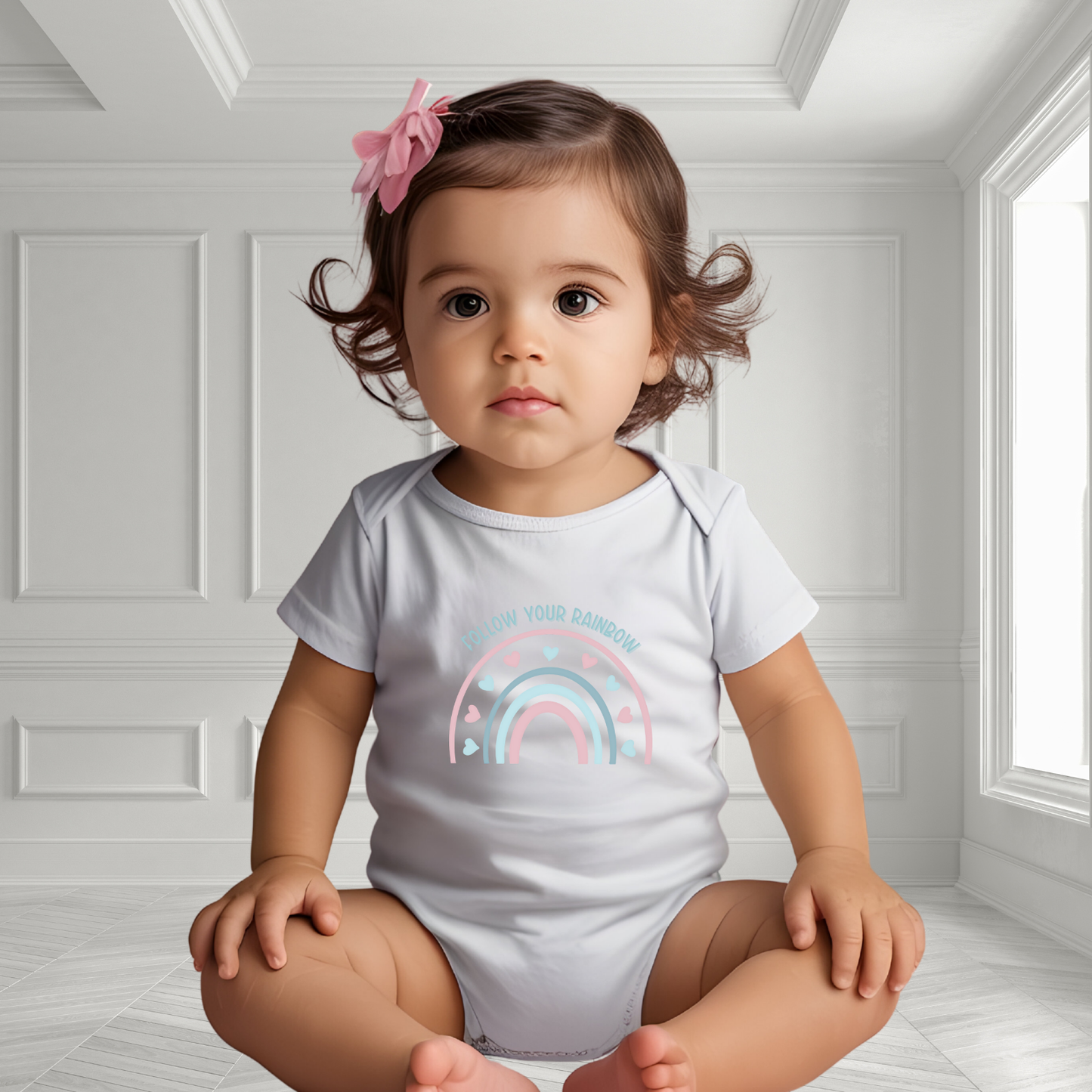 Follow Your Rainbow Infant Short Sleeve Onesie