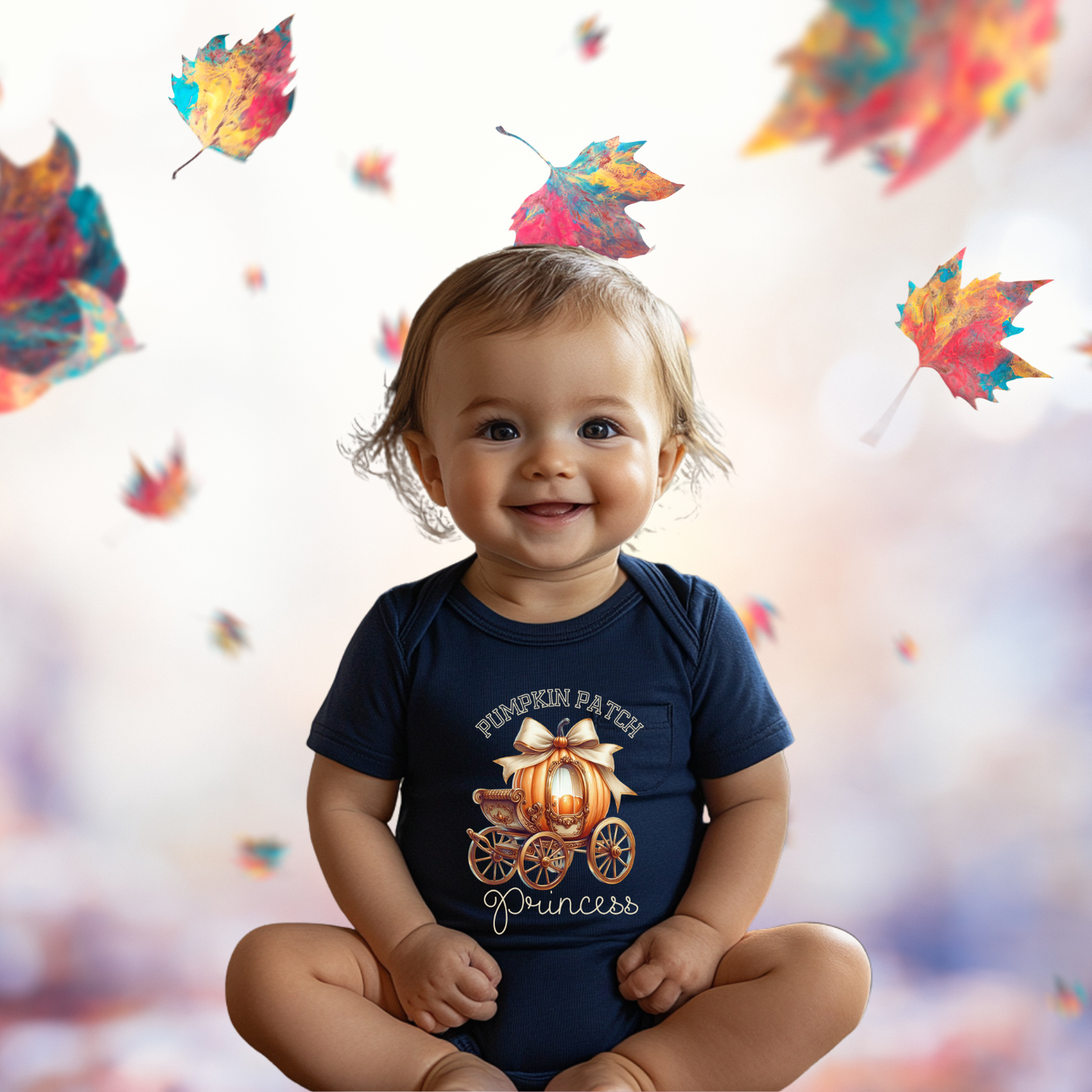 Pumpkin Patch Princess Infant Short Sleeve Onesie