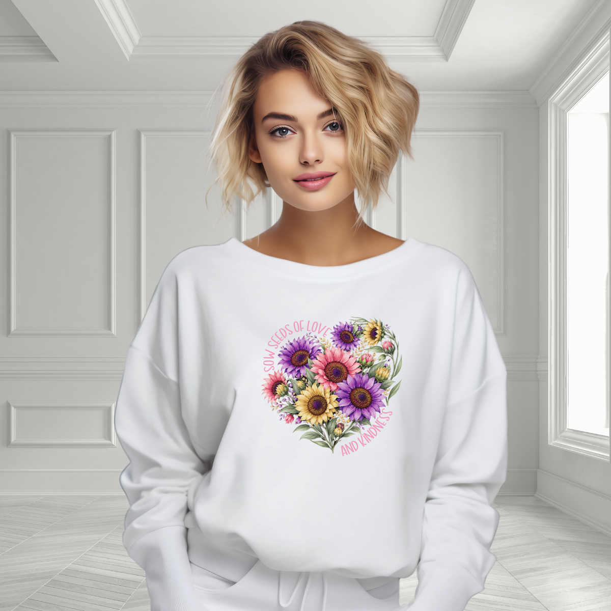 Sow Seeds Of Love And Kindness Crewneck Sweatshirt
