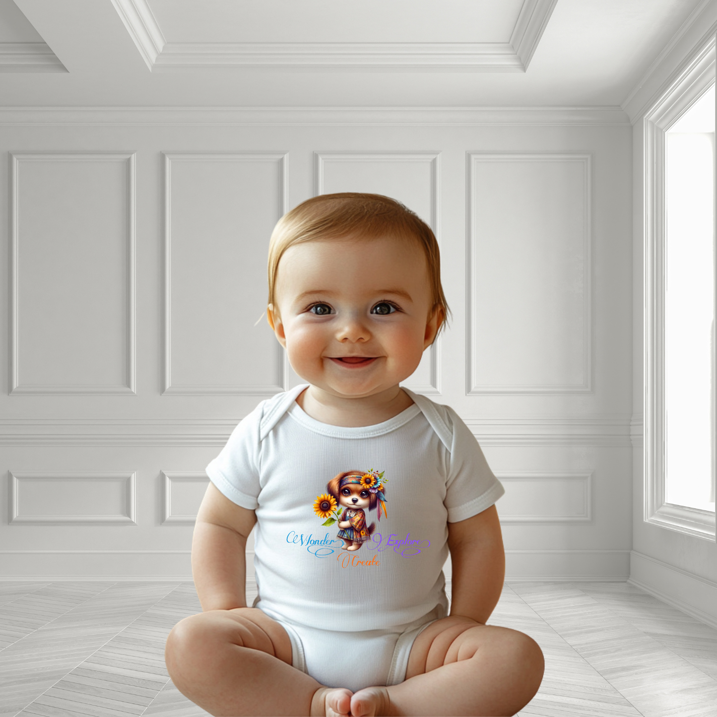 Wonder, Explore, Create Infant Short Sleeve Onesie